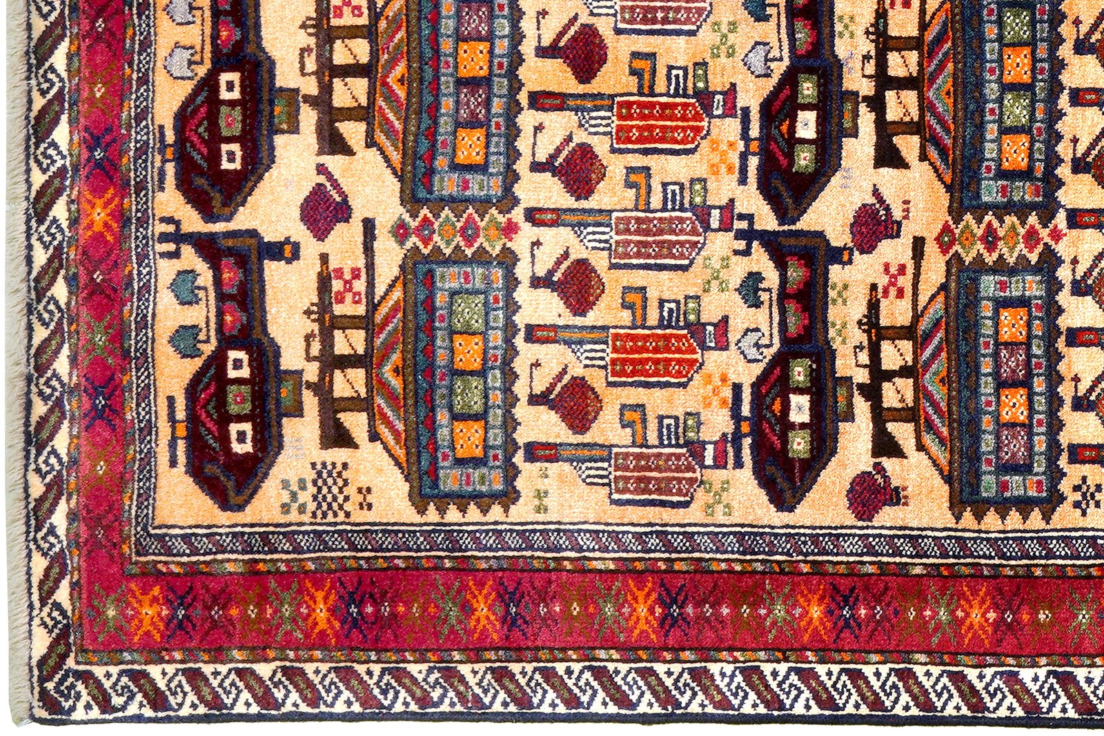 Belutch — Hand-knotted, 100x176 cm, Beige, 100% Virgin Wool | View 3