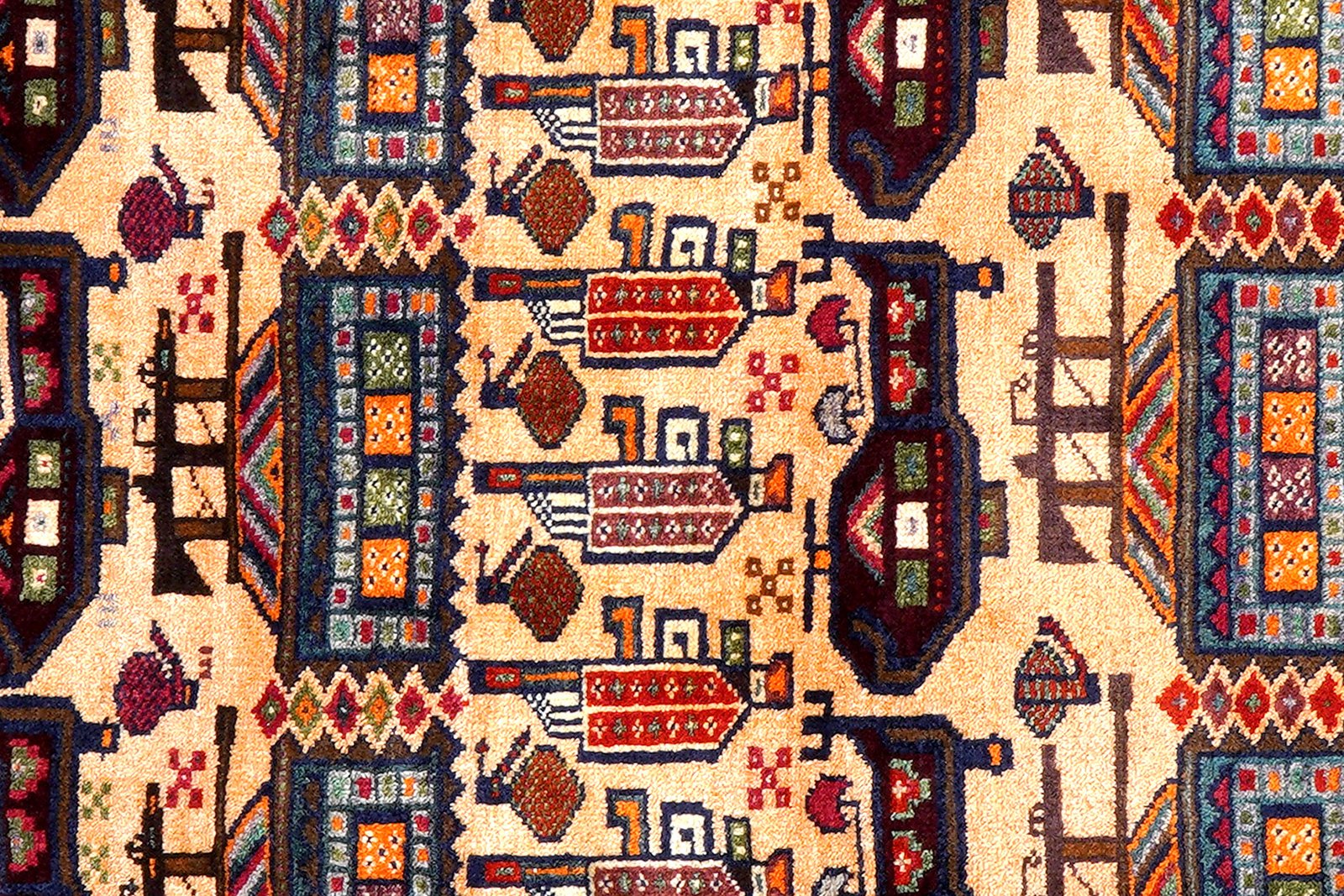 Belutch — Hand-knotted, 100x176 cm, Beige, 100% Virgin Wool | View 6