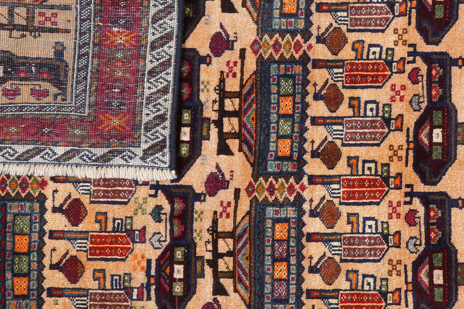Belutch — Hand-knotted, 100x176 cm, Beige, 100% Virgin Wool | View 7