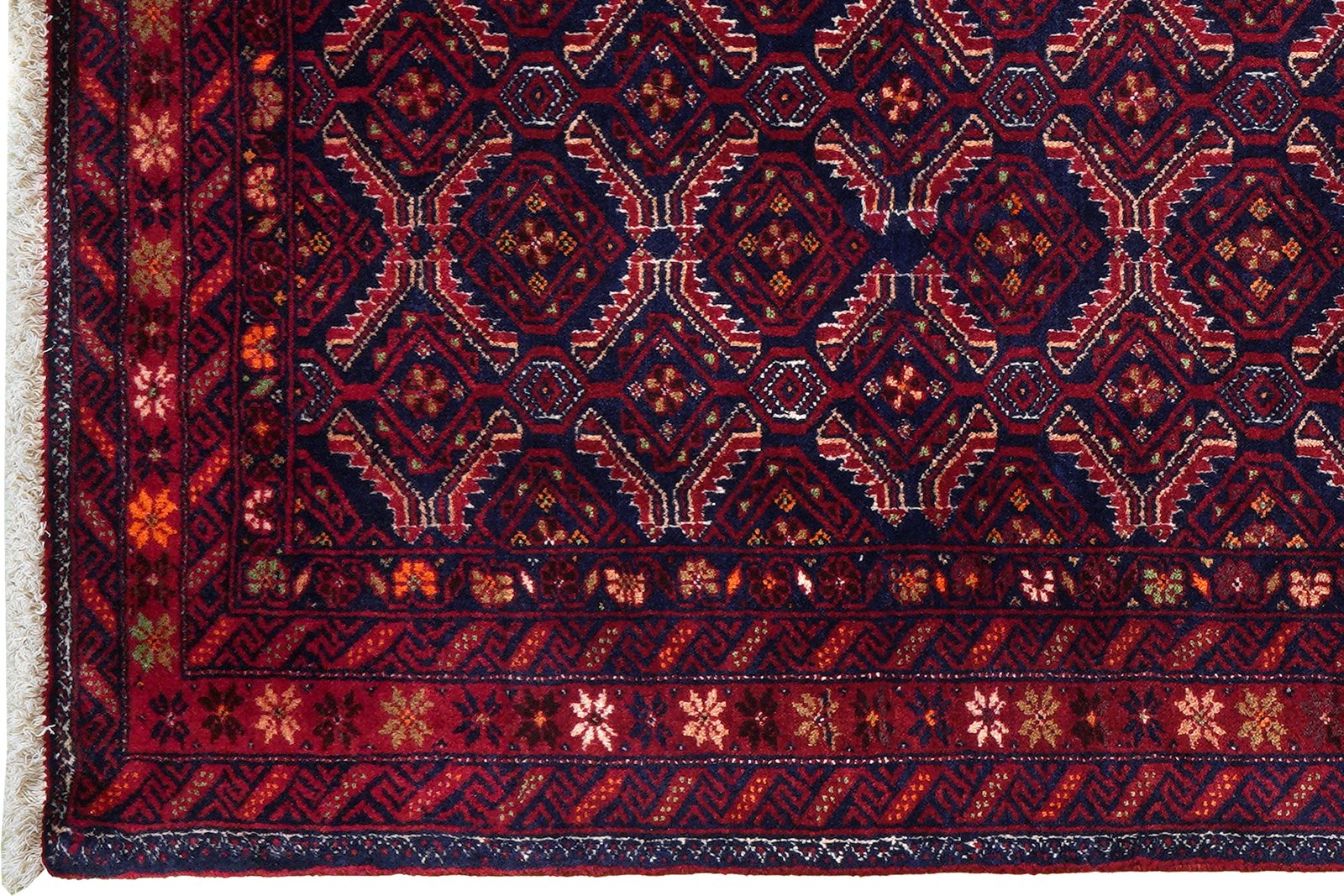 Belutch — Hand-knotted, 94x177 cm, Blue, 100% Virgin Wool | View 3