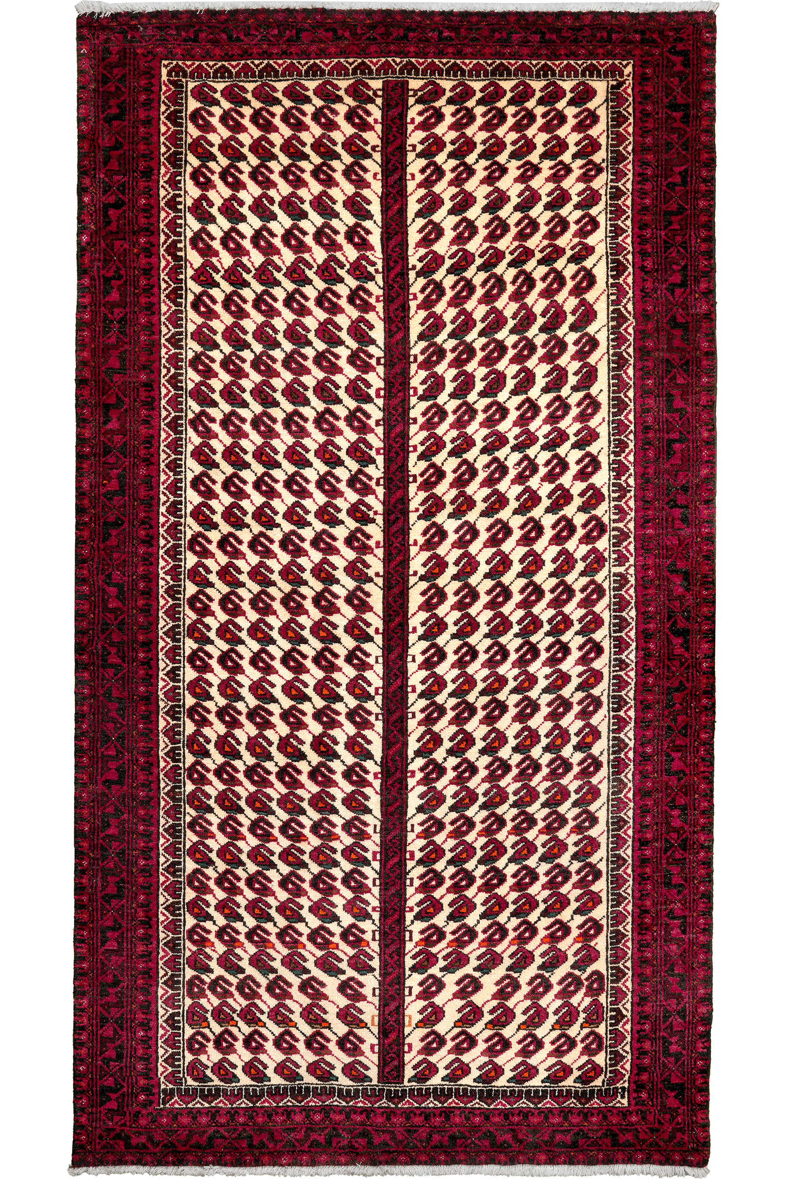 Belutch — Hand-knotted, 103x192 cm, Beige, 100% Virgin Wool | Main view