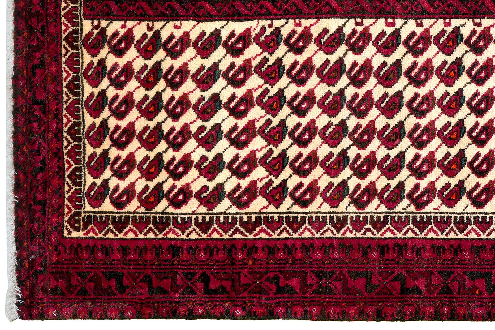 Belutch — Hand-knotted, 103x192 cm, Beige, 100% Virgin Wool | View 3