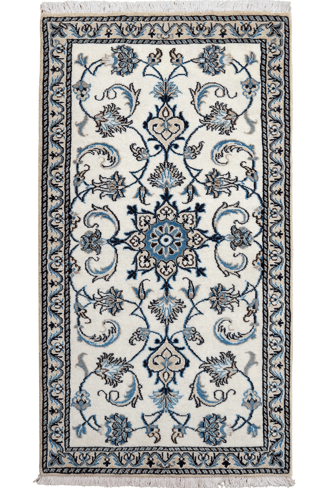 Nain 12La — Hand-knotted, 71x136 cm, Beige, 100% Virgin Wool | Main view