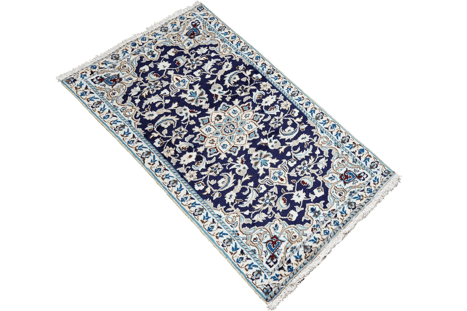 Nain 12La — Hand-knotted, 67x136 cm, Blue, 100% Virgin Wool | View 4