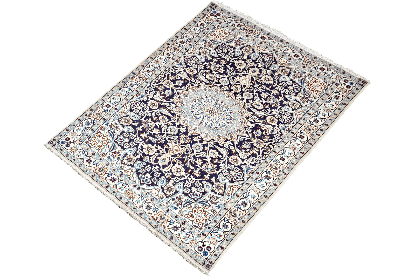 Nain 12La — Hand-knotted, 118x197 cm, Blue, 100% Virgin Wool | View 5