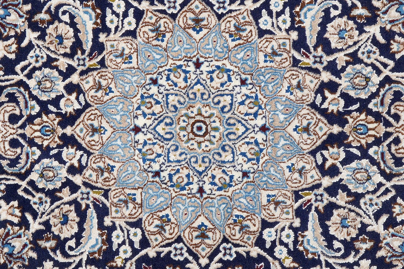 Nain 12La — Hand-knotted, 118x197 cm, Blue, 100% Virgin Wool | View 6