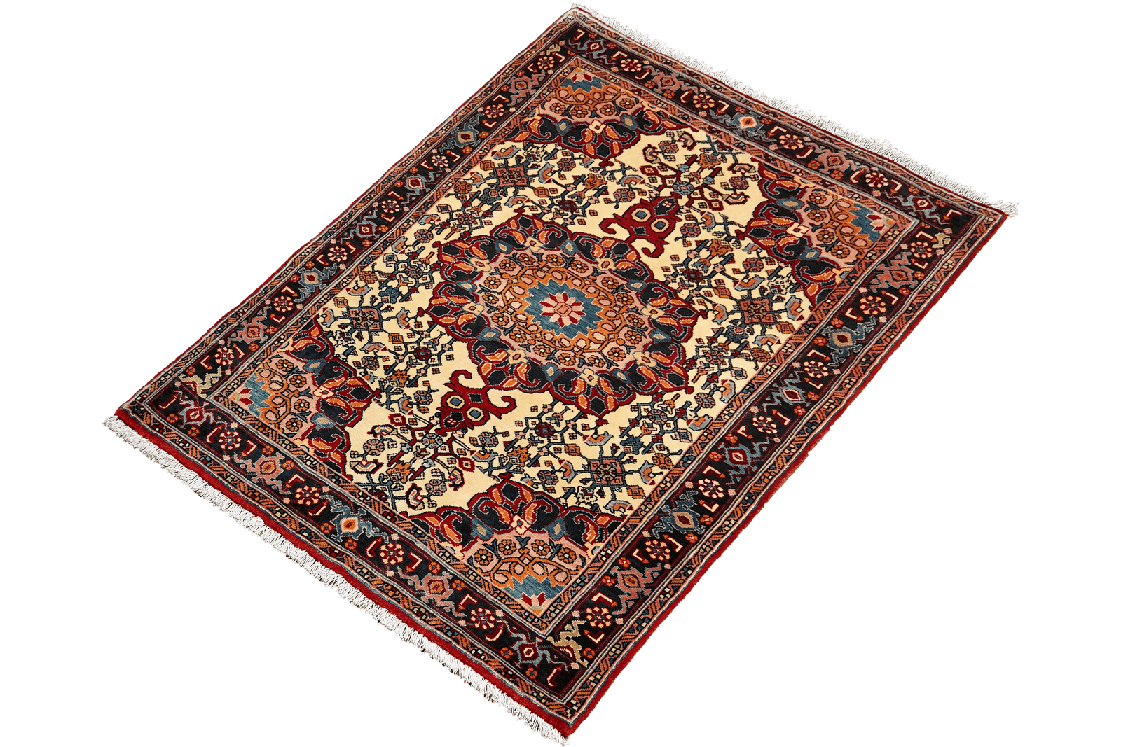 Bidjar Zandjan — Hand-knotted, 106x158 cm, Beige, 100% Virgin Wool | View 5