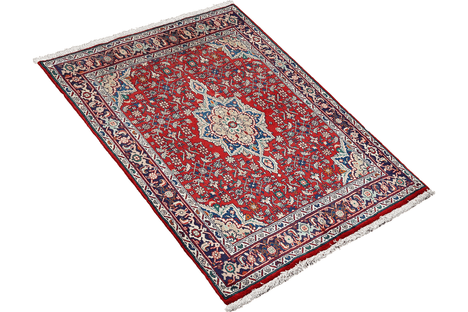 Bidjar Zandjan — Hand-knotted, 100x144 cm, Red, 100% Virgin Wool | View 4