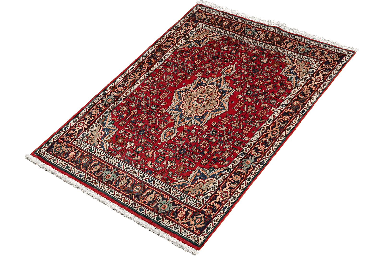 Bidjar Zandjan — Hand-knotted, 100x144 cm, Red, 100% Virgin Wool | View 5