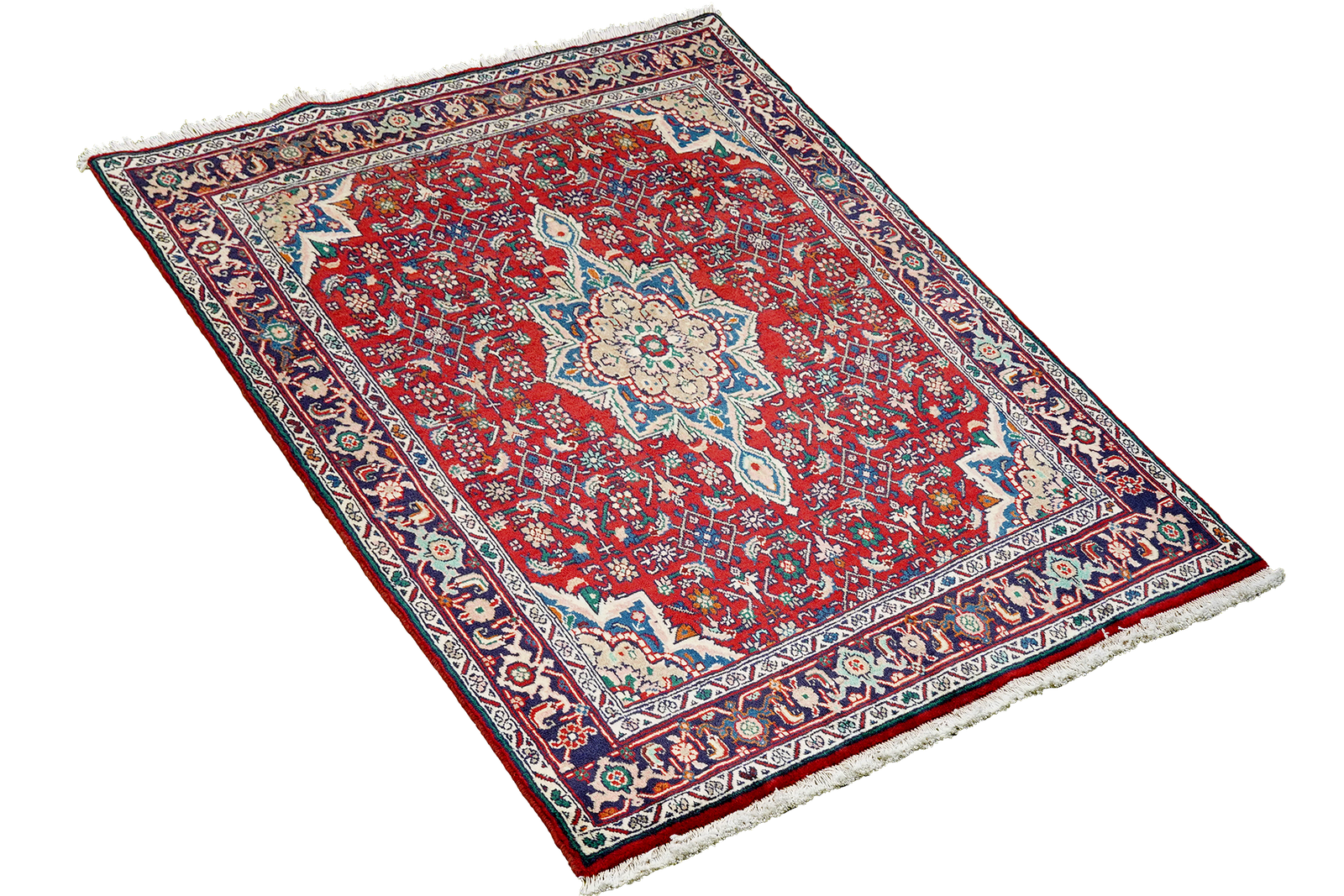 Bidjar Zandjan — Hand-knotted, 101x150 cm, Red, 100% Virgin Wool | View 4