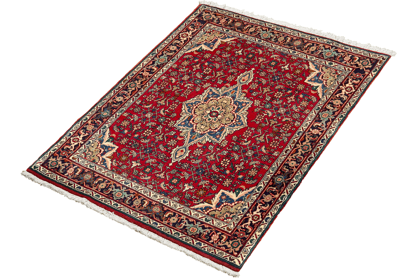 Bidjar Zandjan — Hand-knotted, 101x150 cm, Red, 100% Virgin Wool | View 5