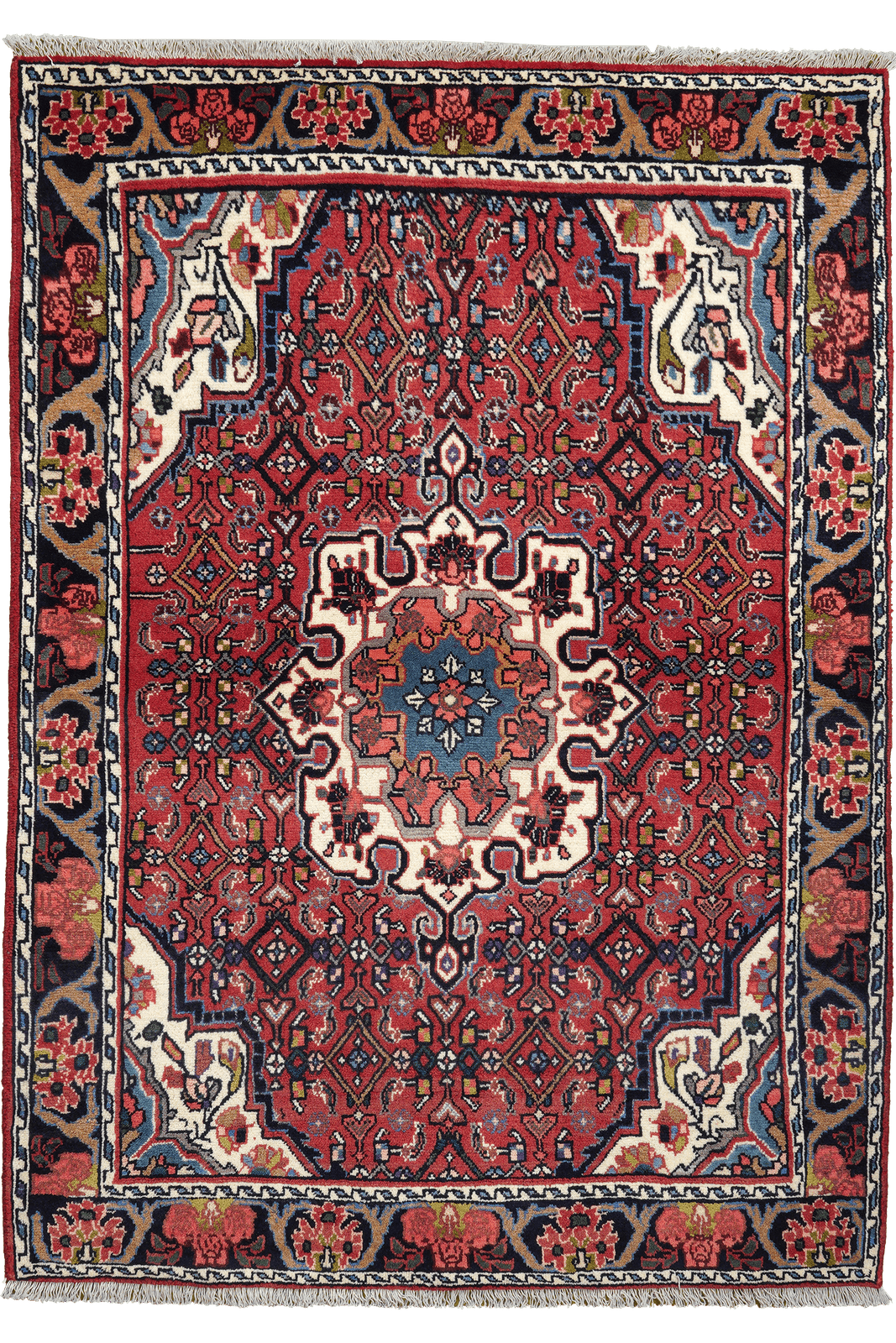 Bidjar Zandjan — Hand-knotted, 102x146 cm, Red, 100% Virgin Wool | Main view