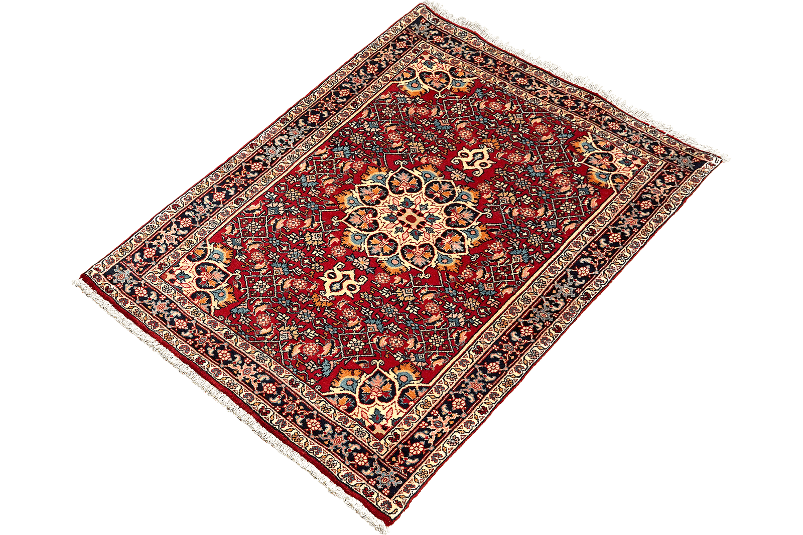 Bidjar Zandjan — Hand-knotted, 100x149 cm, Red, 100% Virgin Wool | View 5