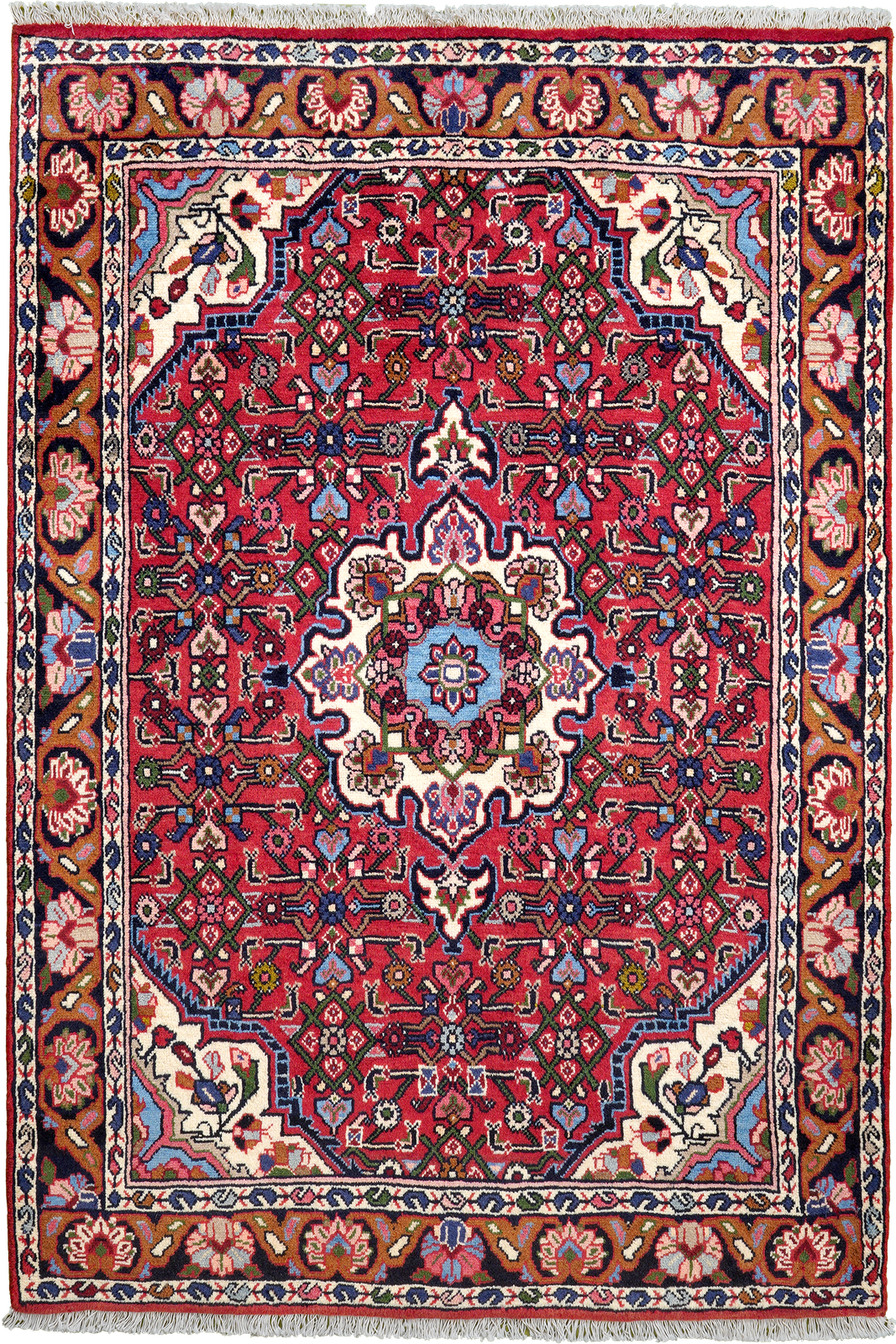 Bidjar Zandjan — Hand-knotted, 103x150 cm, Red, 100% Virgin Wool | Main view