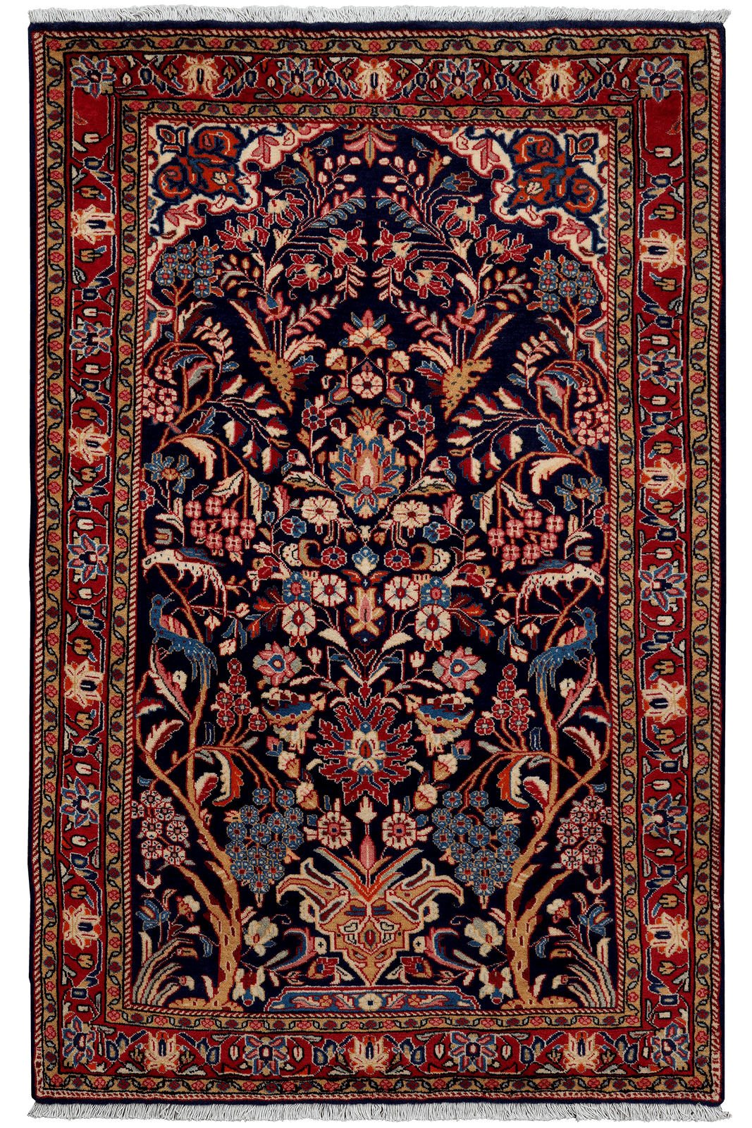 Sarough — Hand-knotted, 104x162 cm, Blue, 100% Virgin Wool | Main view