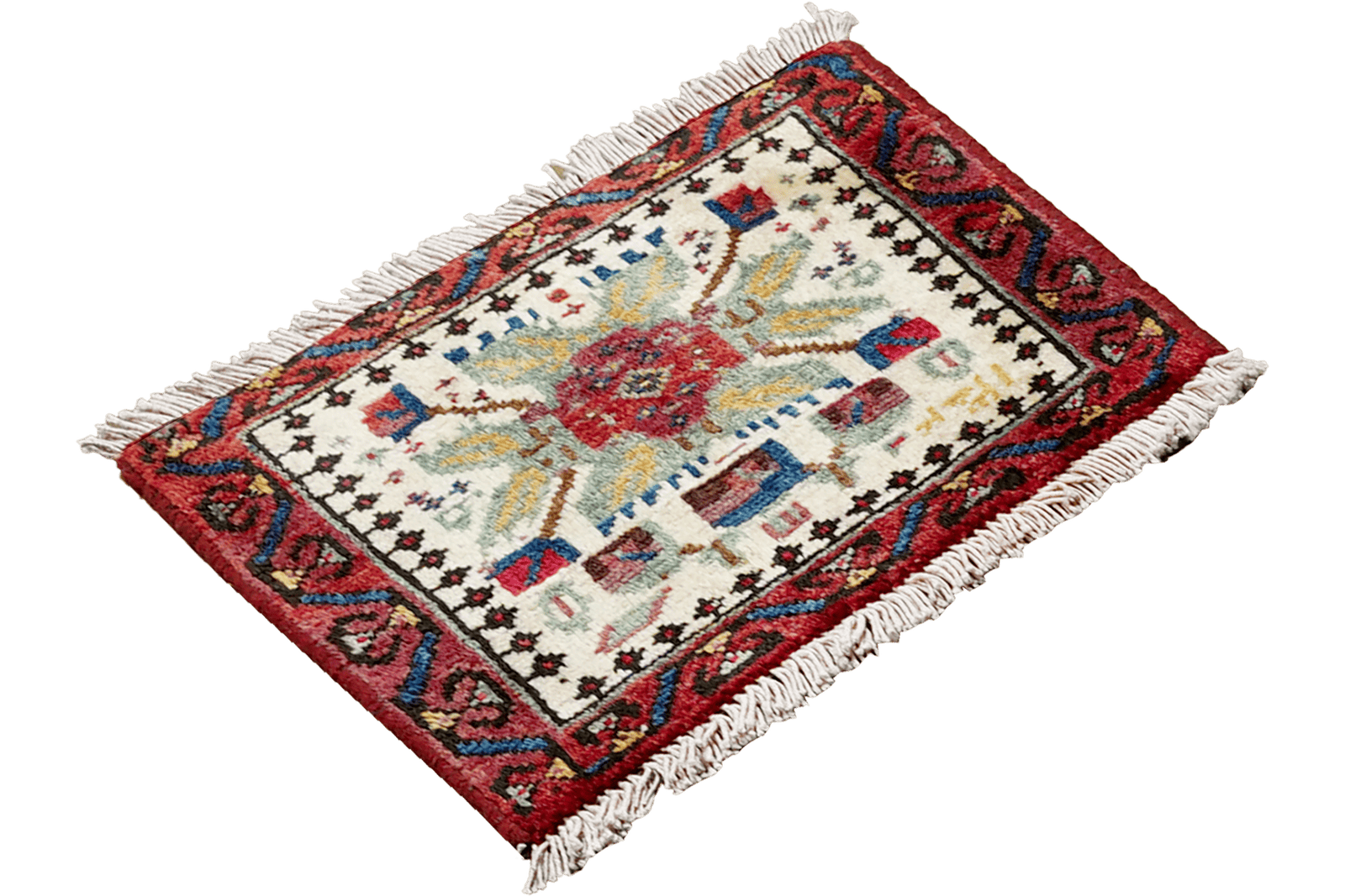 Afshar — Hand-knotted, 41x29 cm, Beige, 100% Virgin Wool | View 4