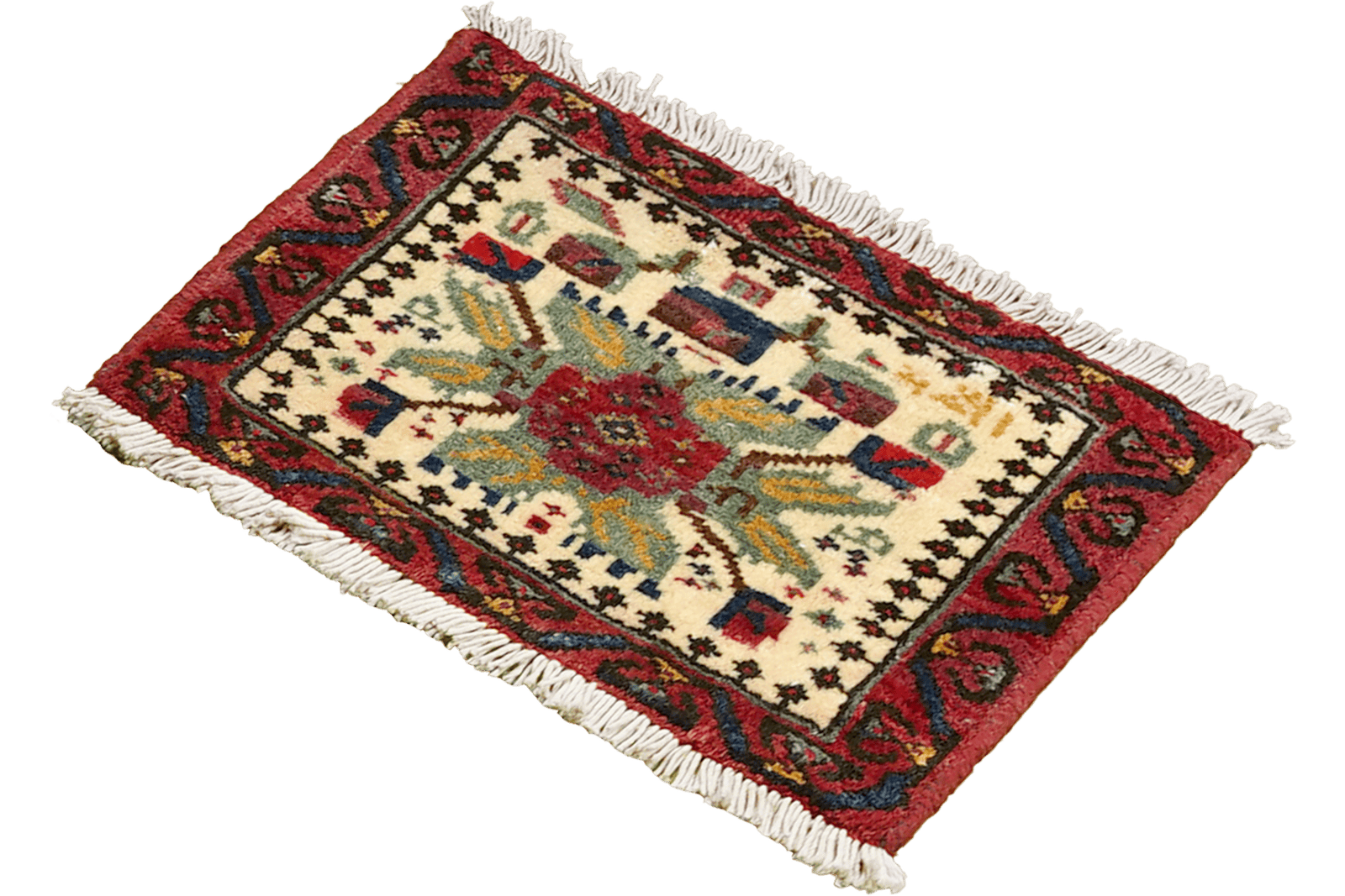 Afshar — Hand-knotted, 41x29 cm, Beige, 100% Virgin Wool | View 5