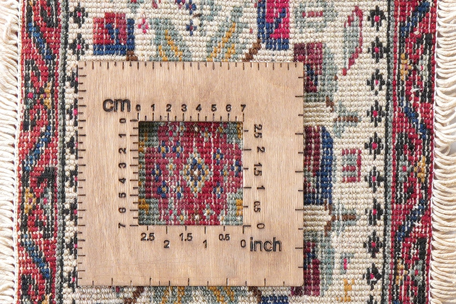 Afshar — Hand-knotted, 41x29 cm, Beige, 100% Virgin Wool | View 8