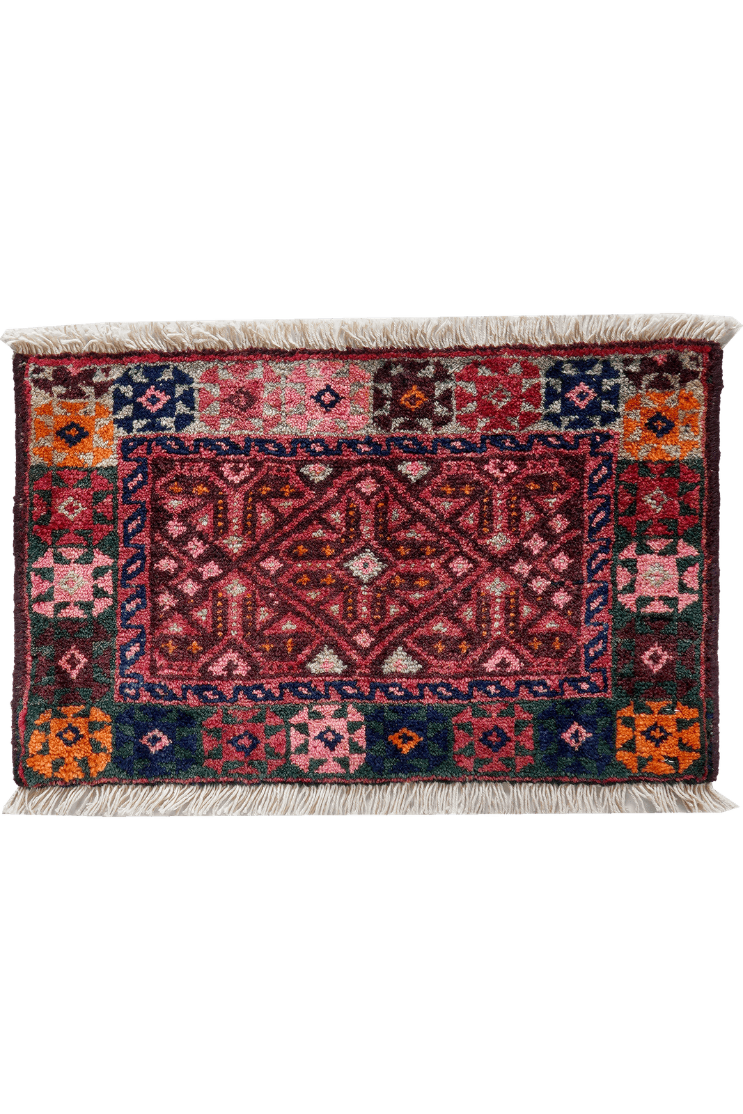 Gashgai — Hand-knotted, 51x32 cm, Multicolor, 100% Virgin Wool | Main view