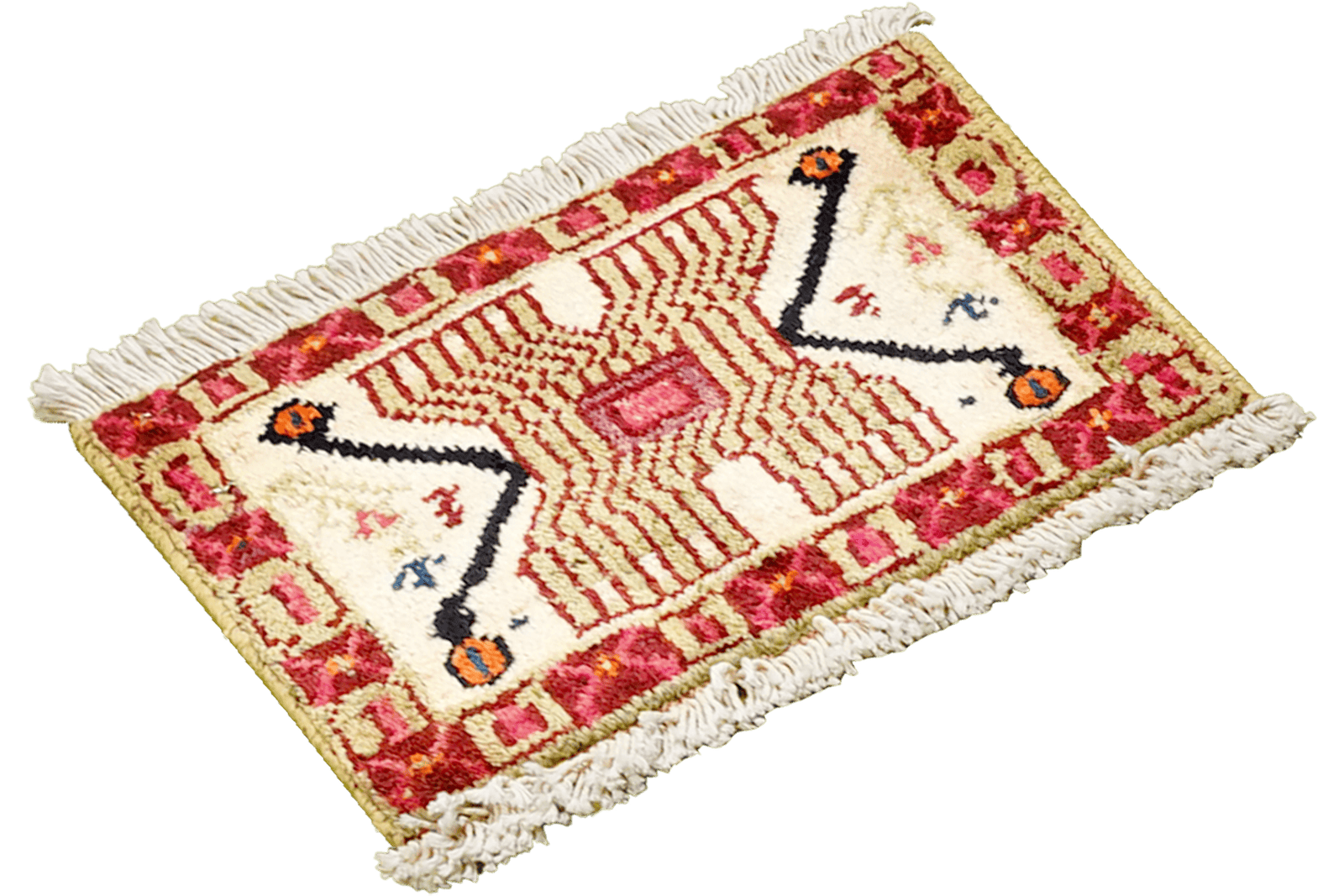 Afshar — Hand-knotted, 37x25 cm, Beige, 100% Virgin Wool | View 4
