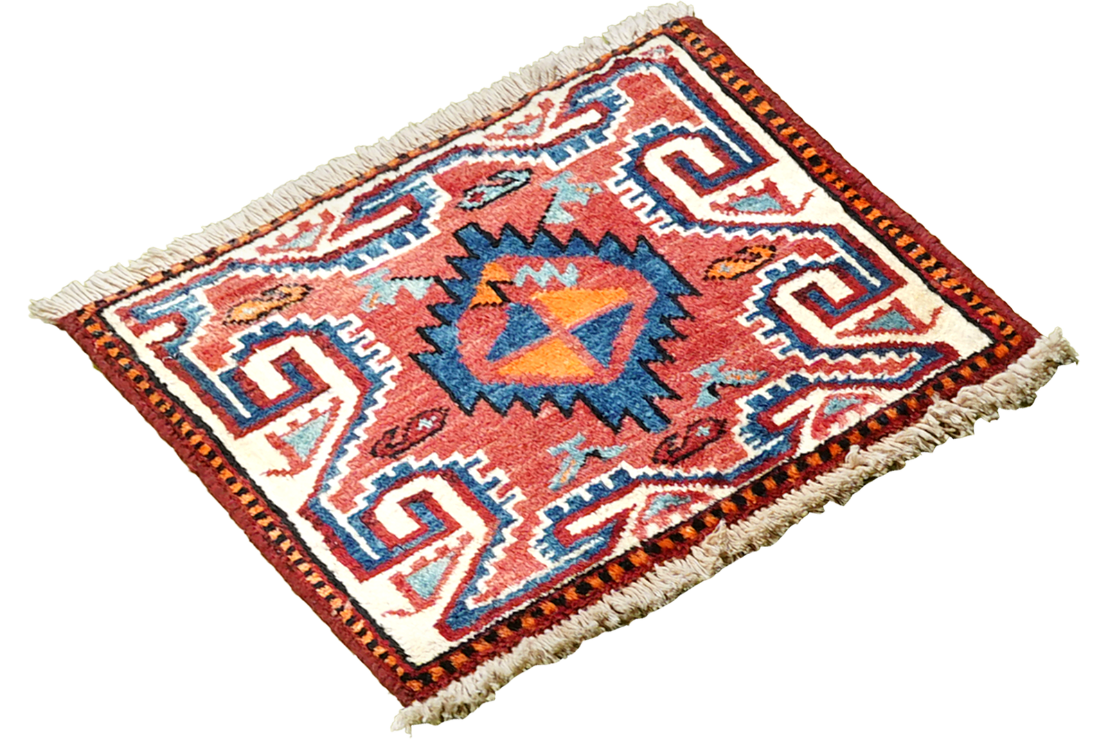 Afshar — Hand-knotted, 40x33 cm, Multicolor, 100% Virgin Wool | View 4