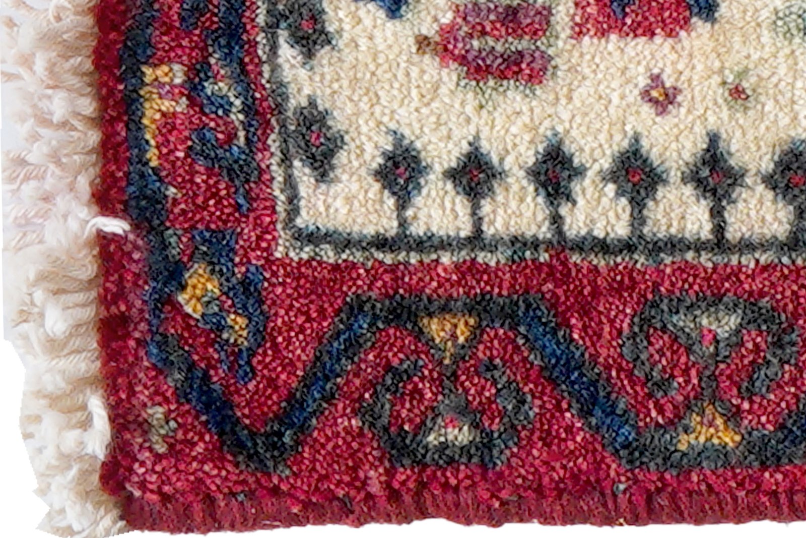 Afshar — Hand-knotted, 40x28 cm, Beige, 100% Virgin Wool | View 3