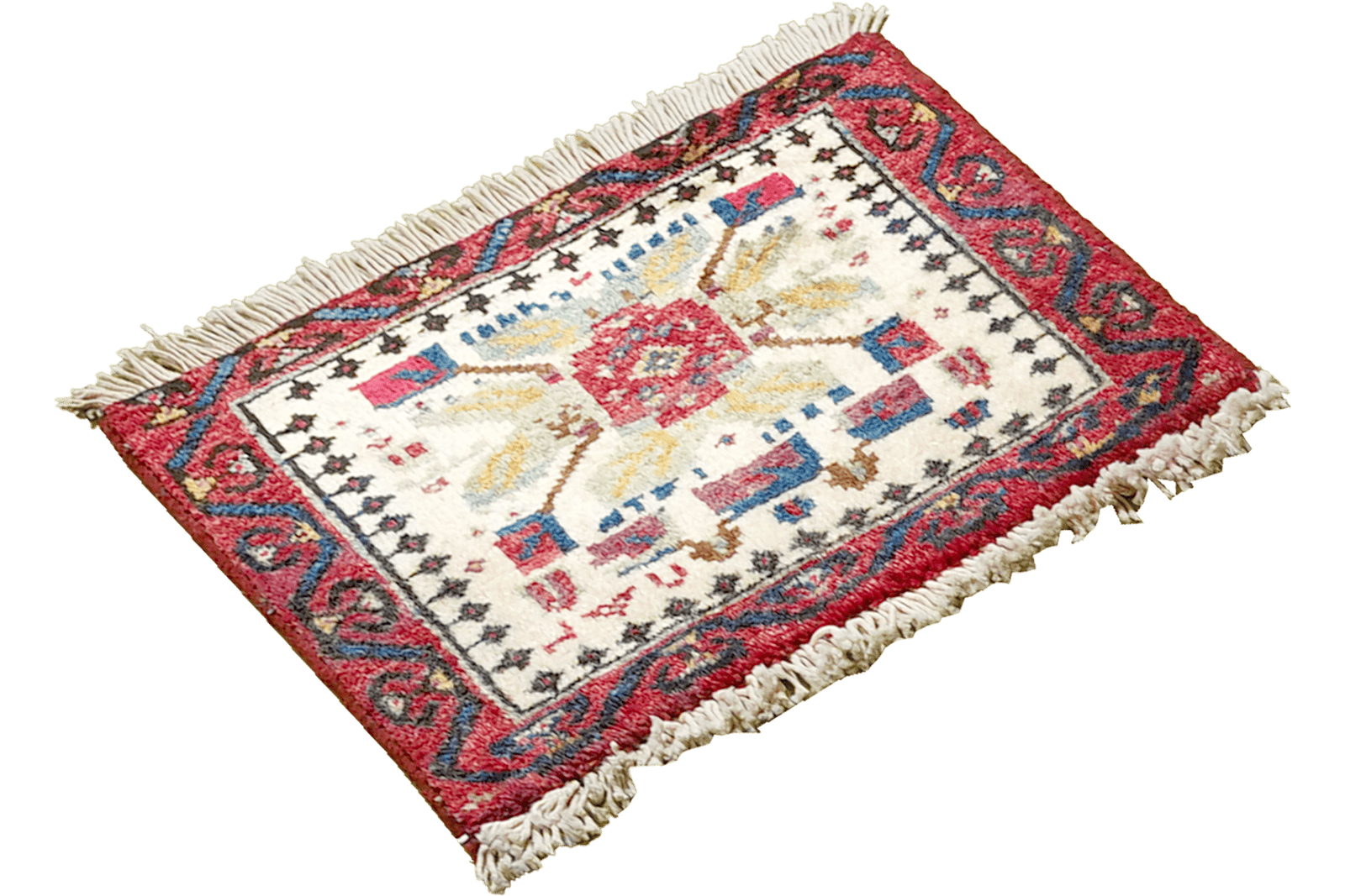 Afshar — Hand-knotted, 40x28 cm, Beige, 100% Virgin Wool | View 4