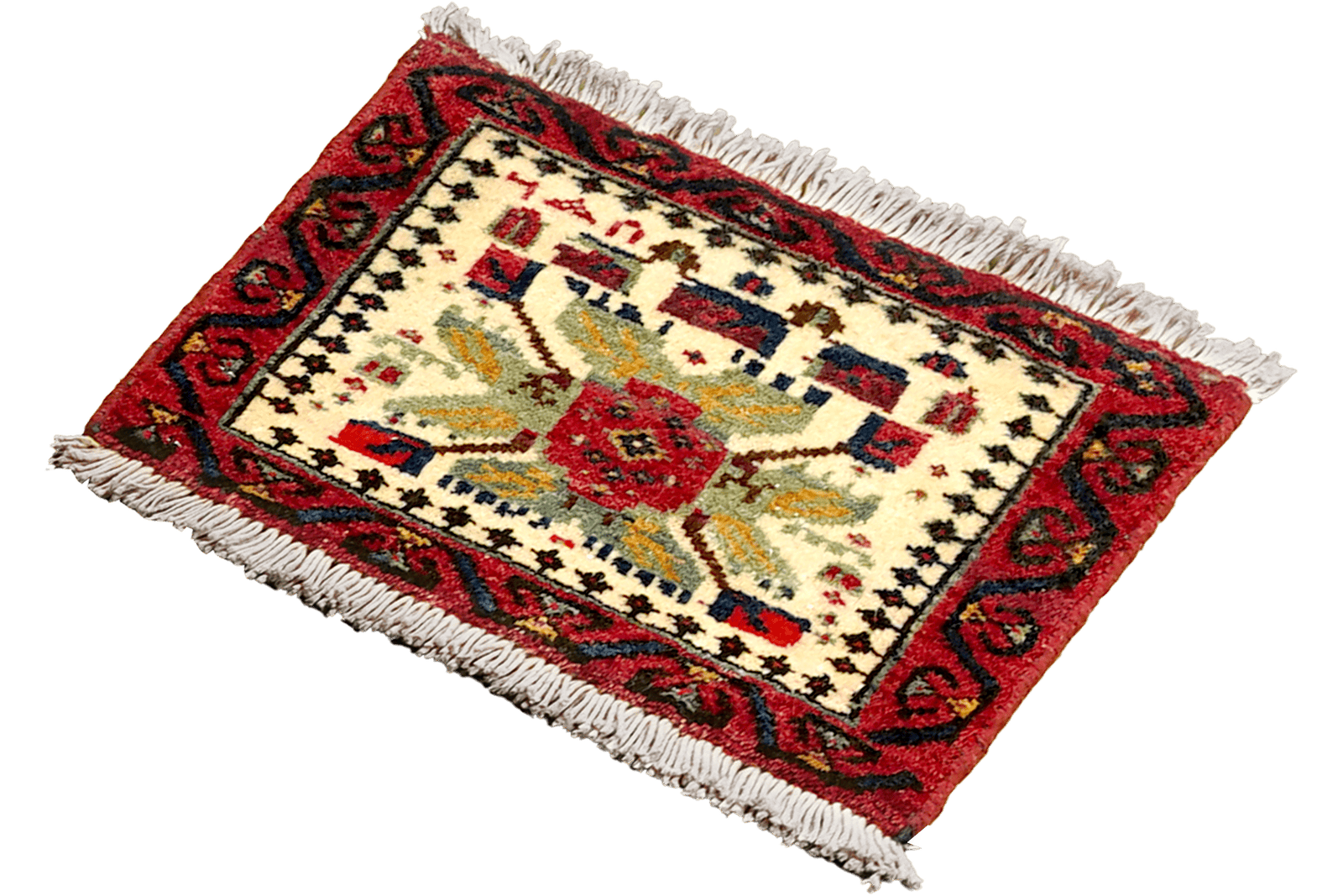 Afshar — Hand-knotted, 40x28 cm, Beige, 100% Virgin Wool | View 5