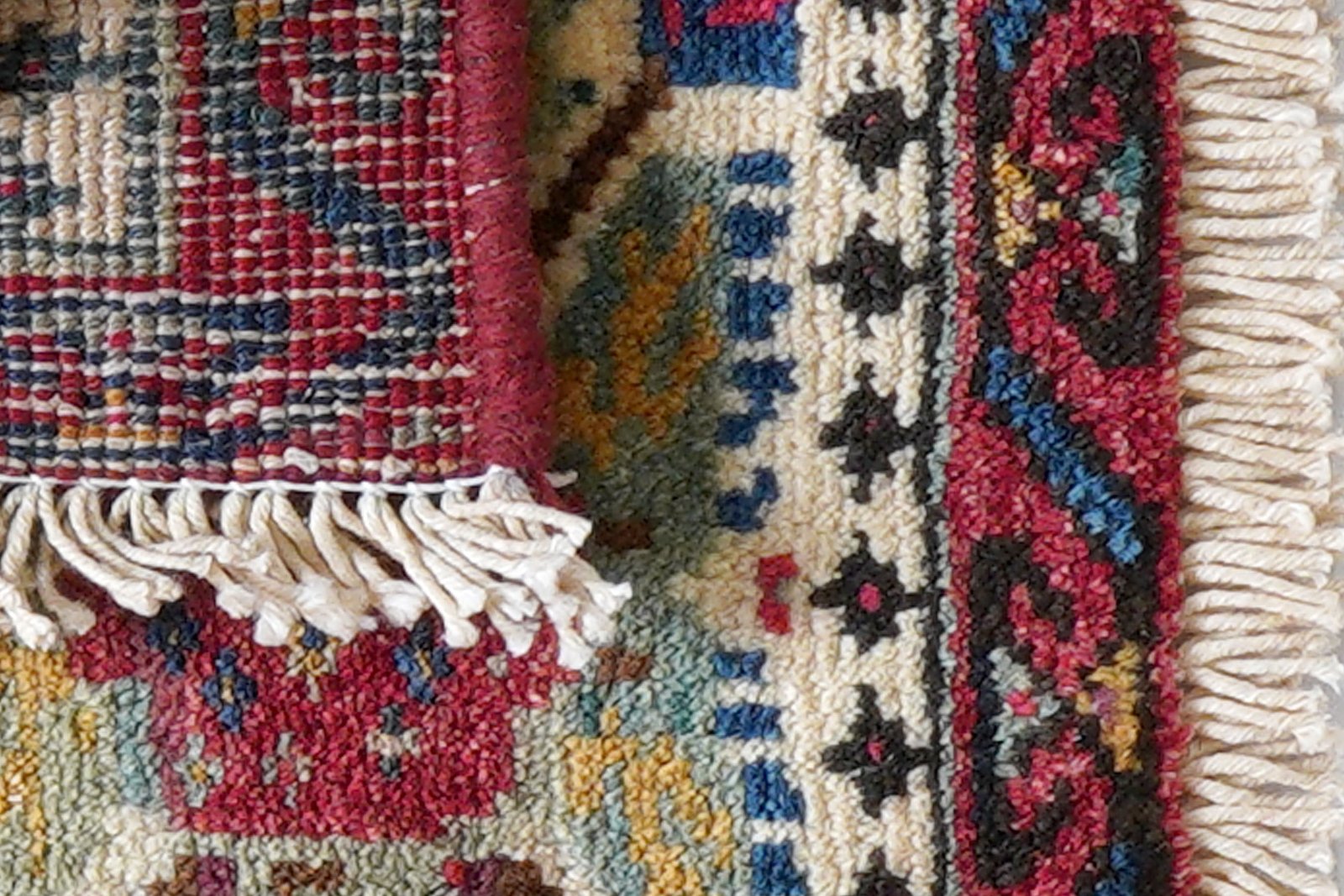 Afshar — Hand-knotted, 40x28 cm, Beige, 100% Virgin Wool | View 7