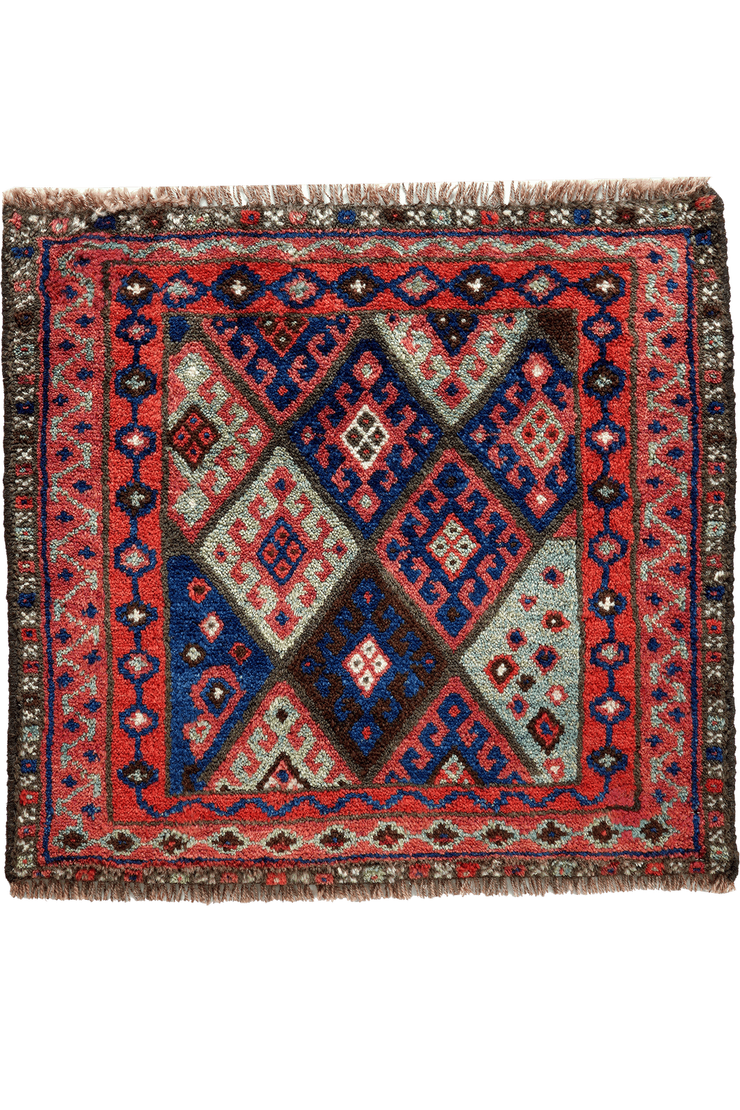 Gashgai — Hand-knotted, 66x62 cm, Multicolor, 100% Virgin Wool | Main view