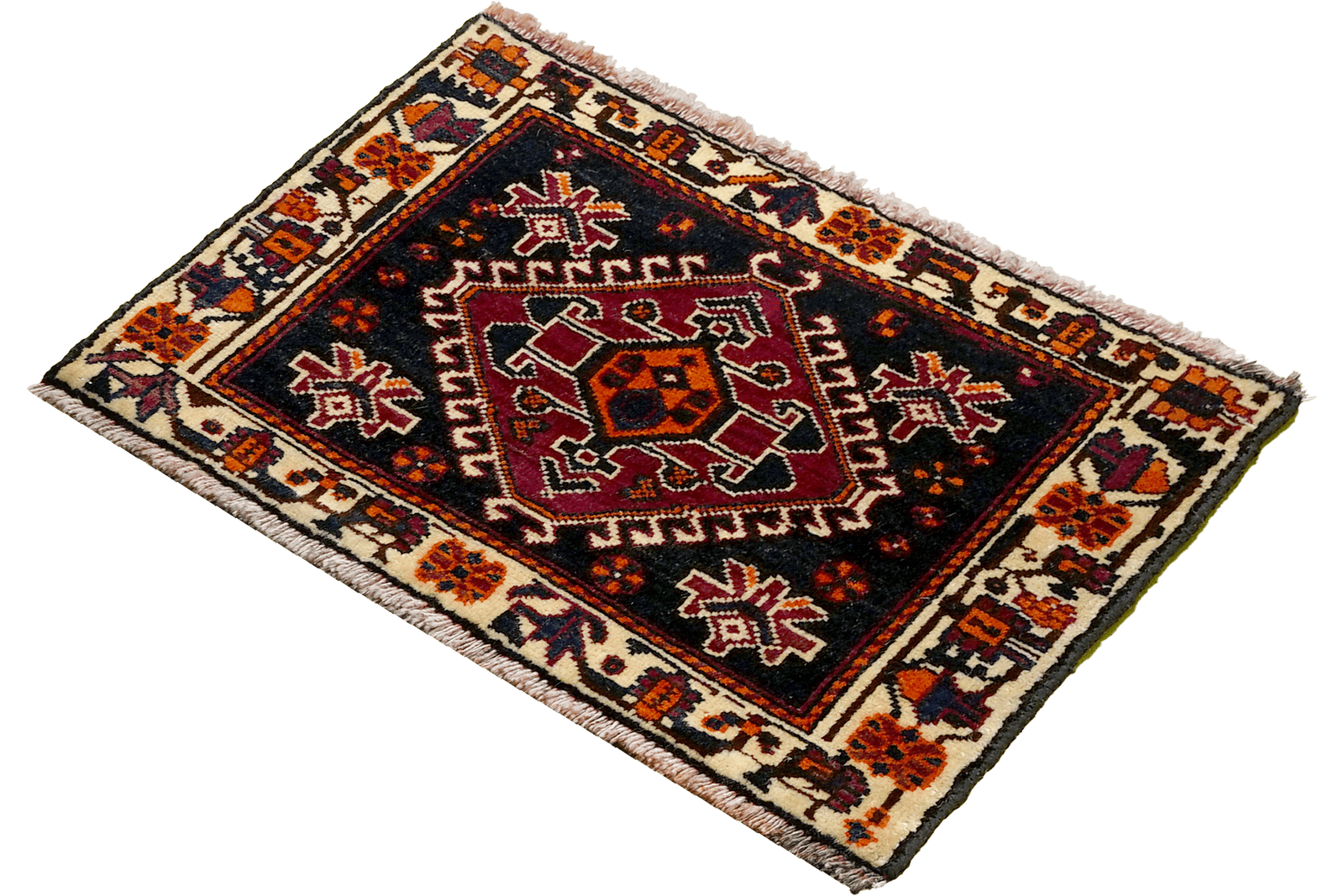Gashgai — Hand-knotted, 70x52 cm, Blue, 100% Virgin Wool | View 5