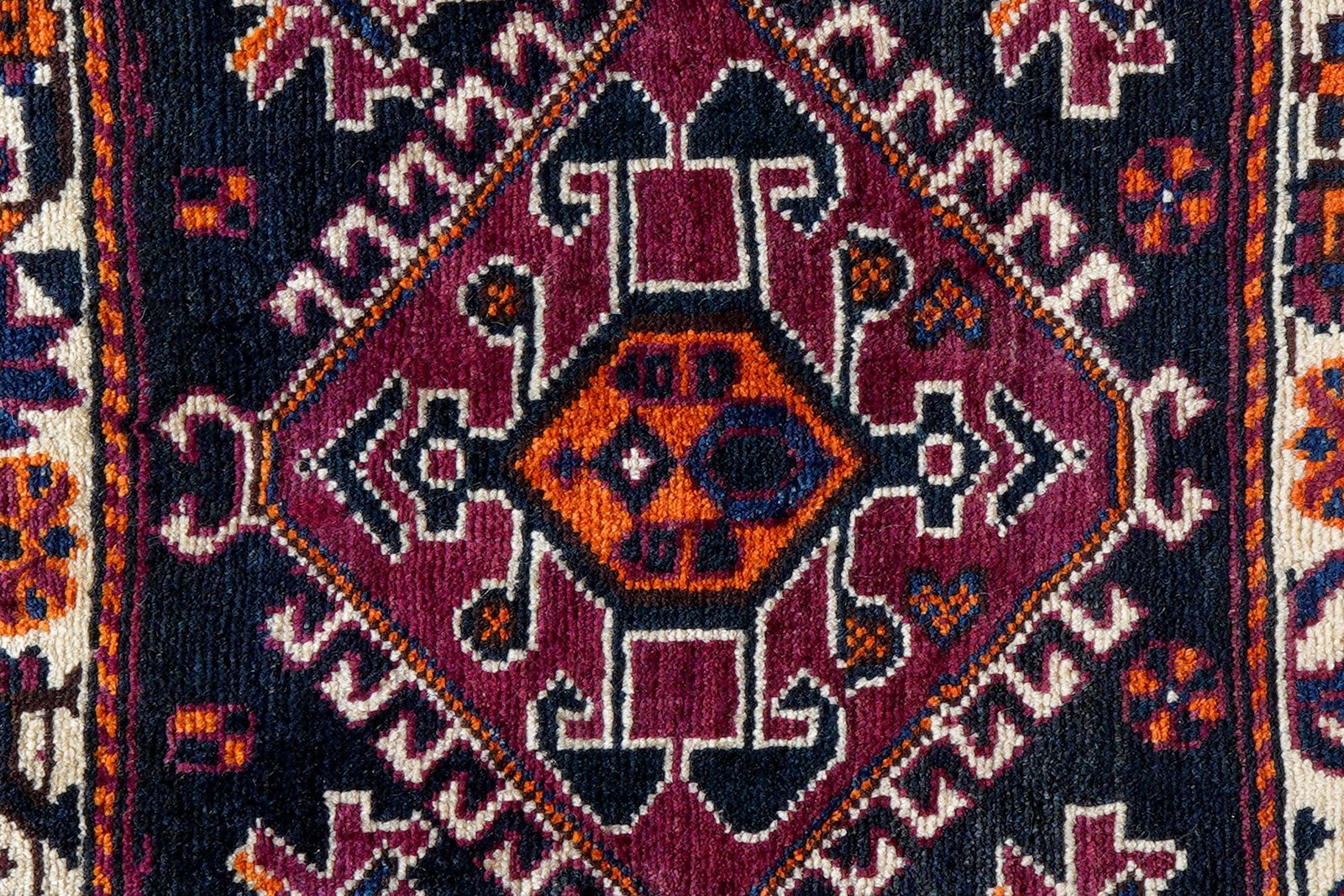 Gashgai — Hand-knotted, 70x52 cm, Blue, 100% Virgin Wool | View 6