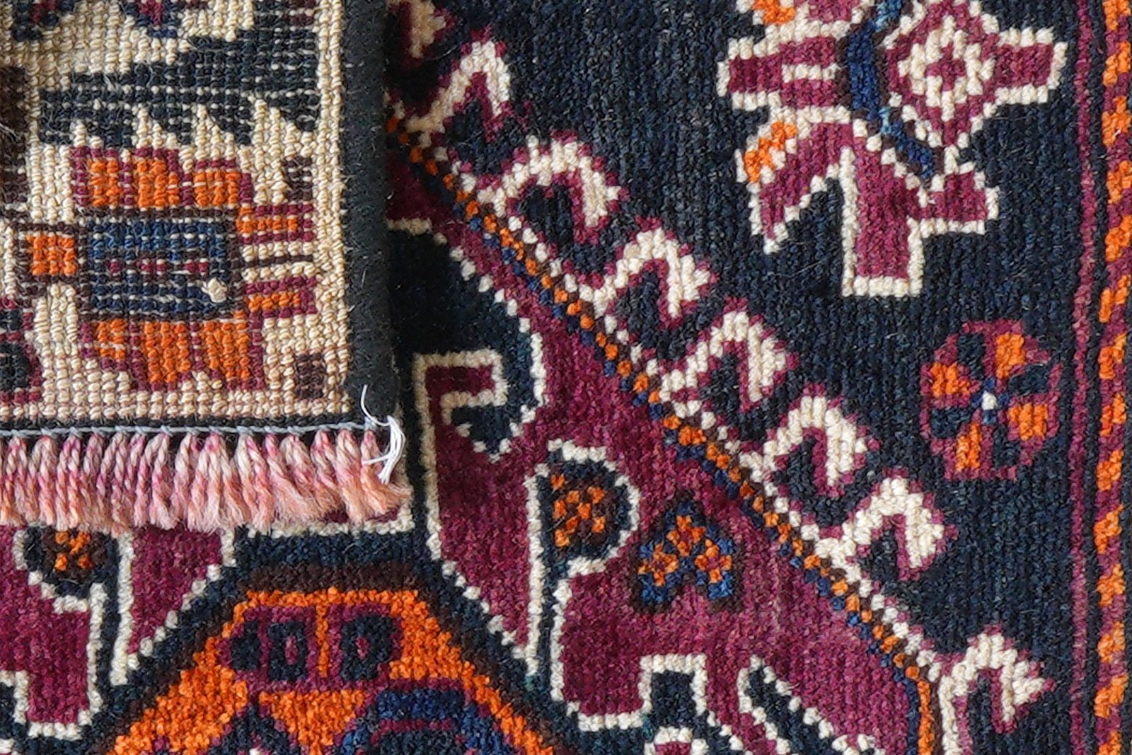 Gashgai — Hand-knotted, 70x52 cm, Blue, 100% Virgin Wool | View 7