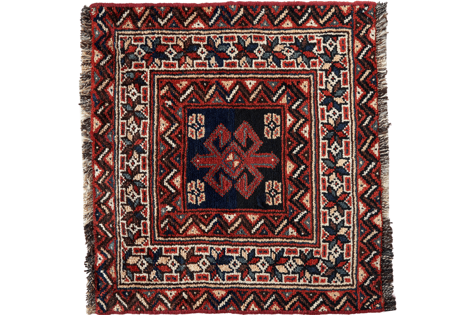 Gashgai — Hand-knotted, 63x60 cm, Blue, 100% Virgin Wool | Main view
