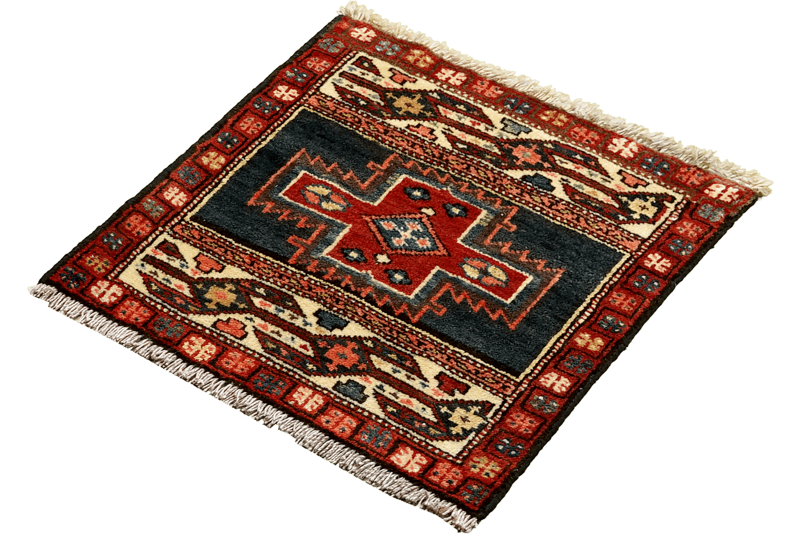 Shahsavan — Hand-knotted, 52x56 cm, Blue, 100% Virgin Wool | View 5