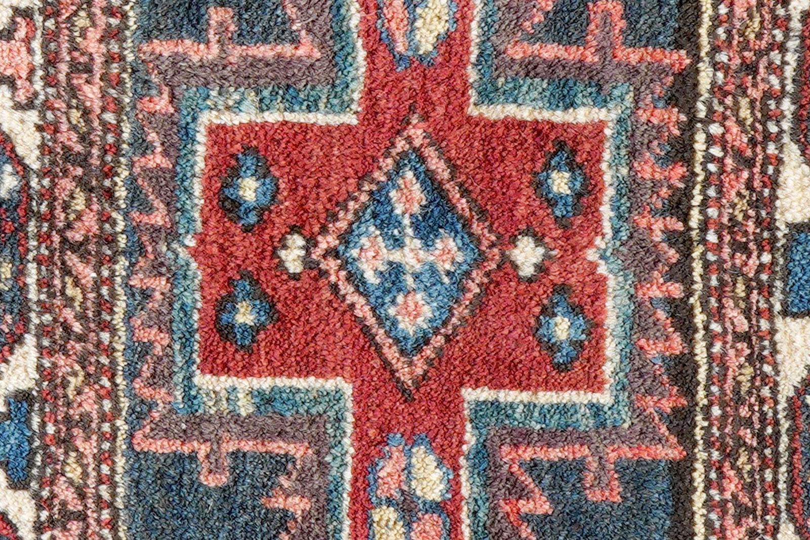 Shahsavan — Hand-knotted, 52x56 cm, Blue, 100% Virgin Wool | View 6
