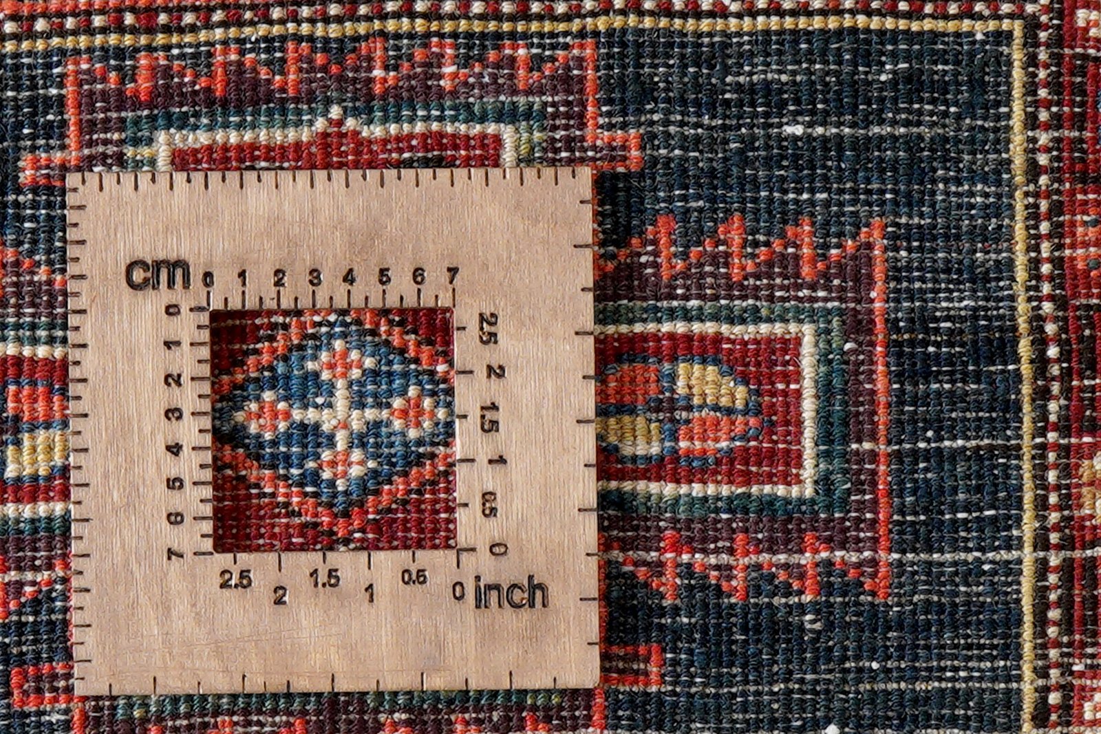 Shahsavan — Hand-knotted, 52x56 cm, Blue, 100% Virgin Wool | View 8
