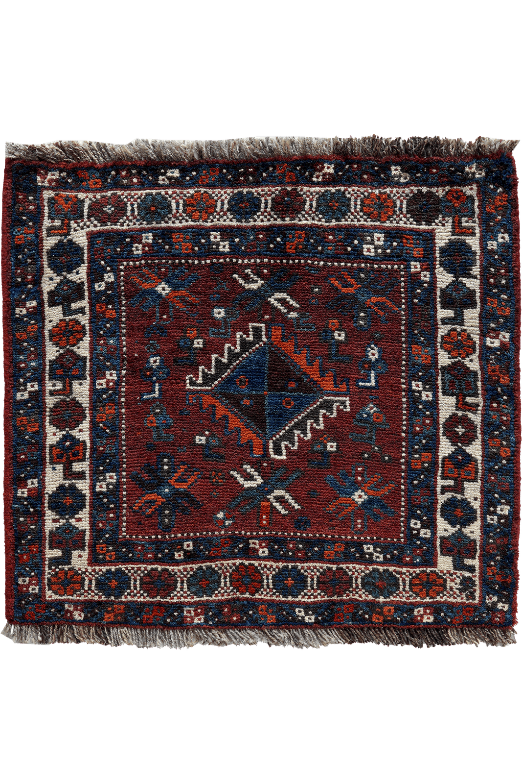 Gashgai — Hand-knotted, 63x57 cm, Red, 100% Virgin Wool | Main view