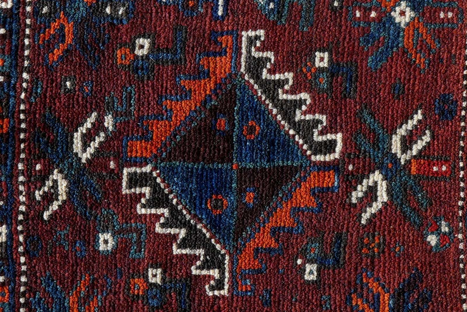 Gashgai — Hand-knotted, 63x57 cm, Red, 100% Virgin Wool | View 6
