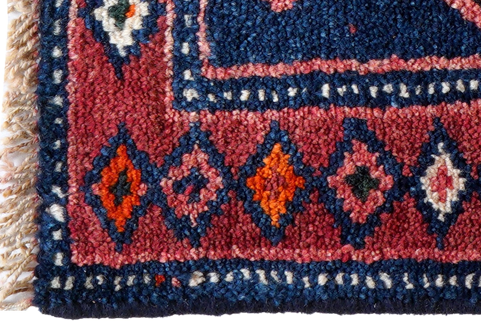 Gashgai — Hand-knotted, 52x45 cm, Blue, 100% Virgin Wool | View 3