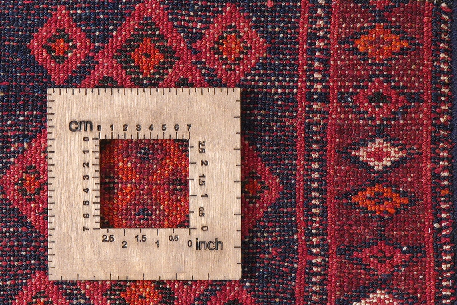 Gashgai — Hand-knotted, 52x45 cm, Blue, 100% Virgin Wool | View 8