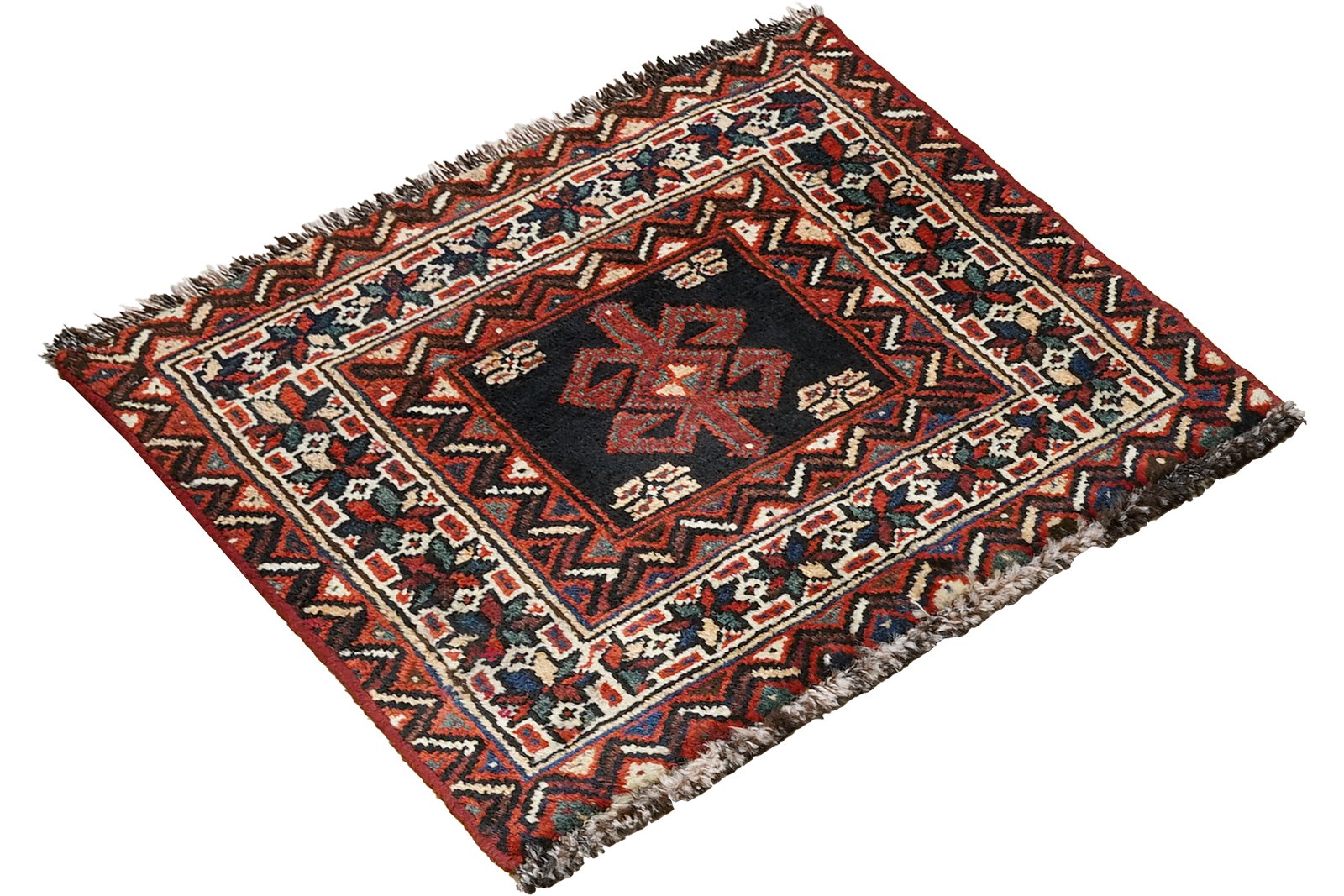 Gashgai — Hand-knotted, 63x57 cm, Blue, 100% Virgin Wool | View 4