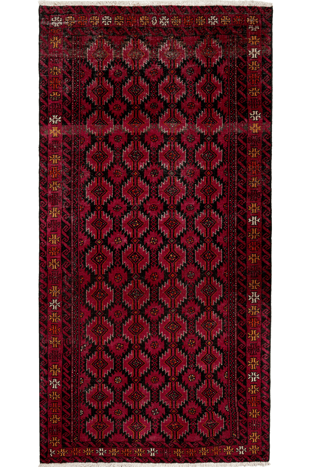 Heritage — Hand-knotted, 101x197 cm, Red, 100% Virgin Wool | Main view