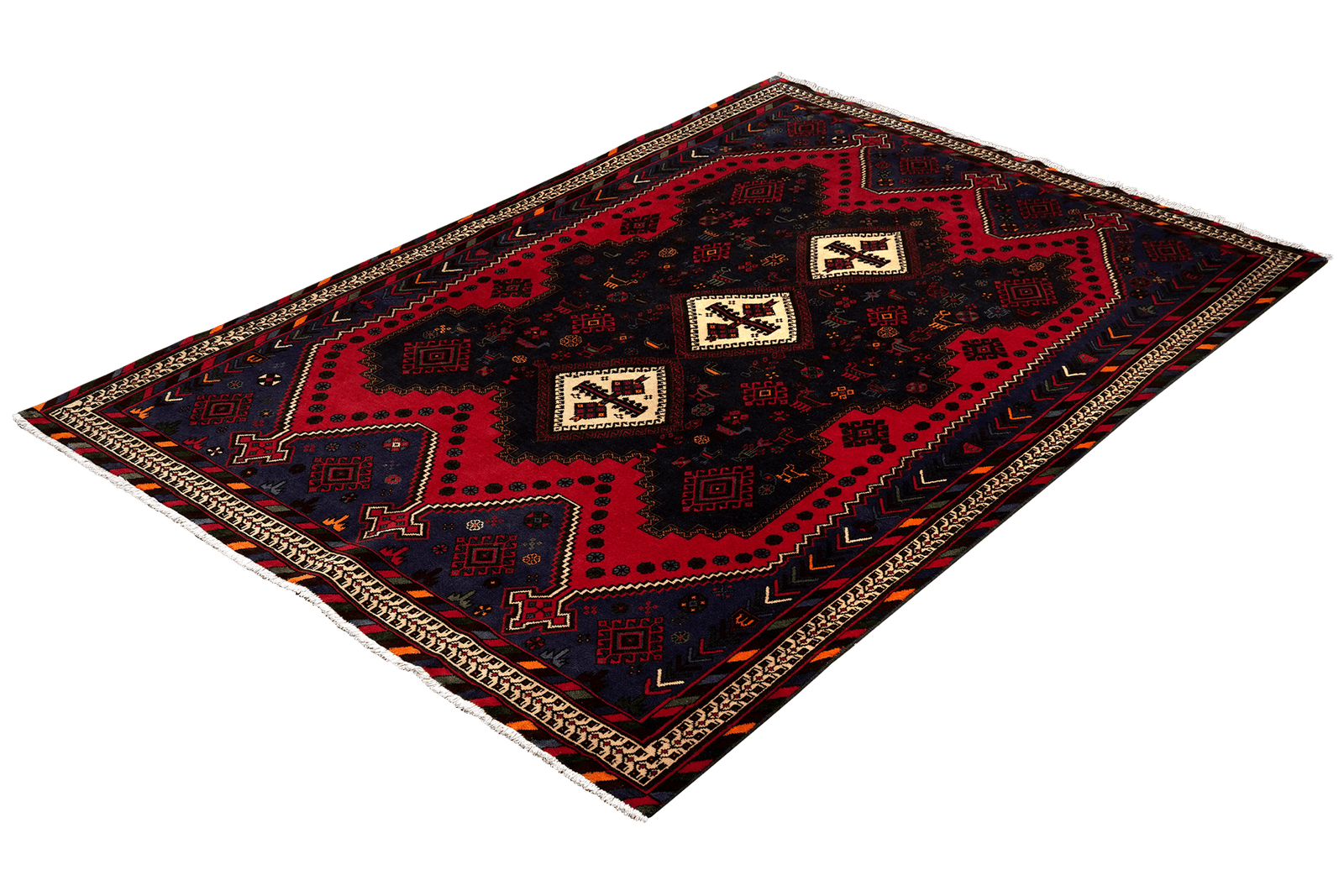 Afshar — Hand-knotted, 162x233 cm, Blue, 100% Virgin Wool | View 5