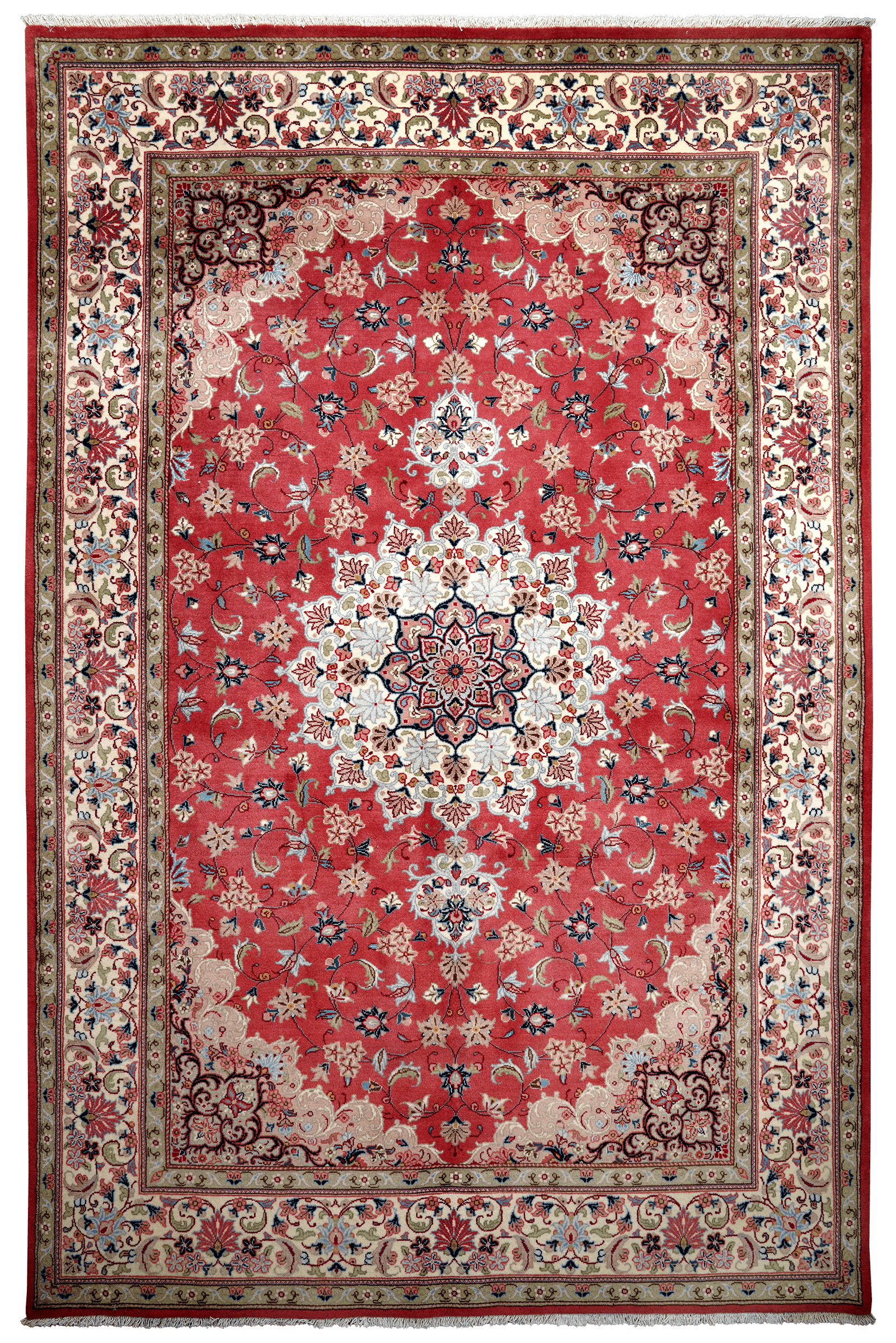 Yazd — Hand-knotted, 195x304 cm, Red, 100% Virgin Wool | Main view
