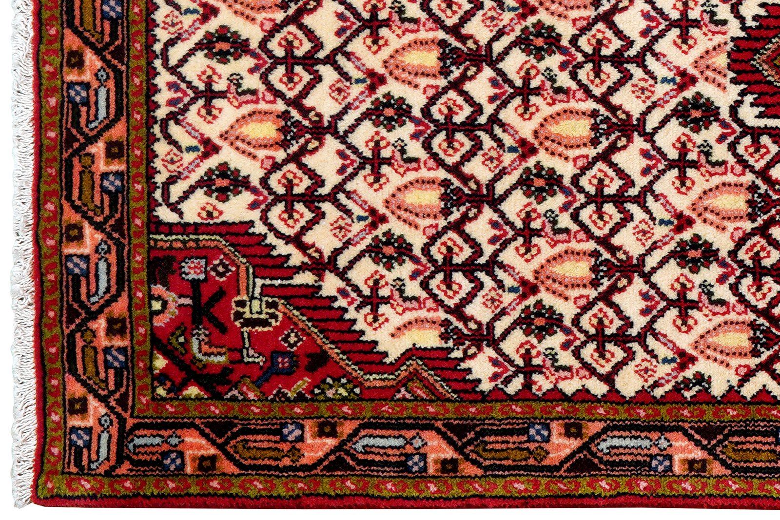 Assadabad — Hand-knotted, 80x195 cm, Beige, 100% Virgin Wool | View 3