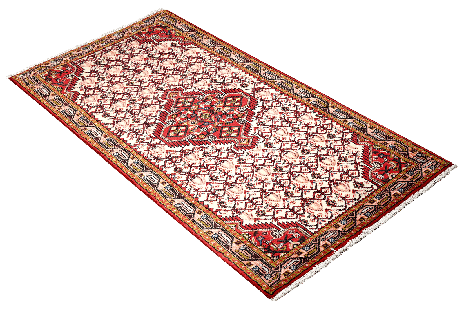 Assadabad — Hand-knotted, 80x195 cm, Beige, 100% Virgin Wool | View 4