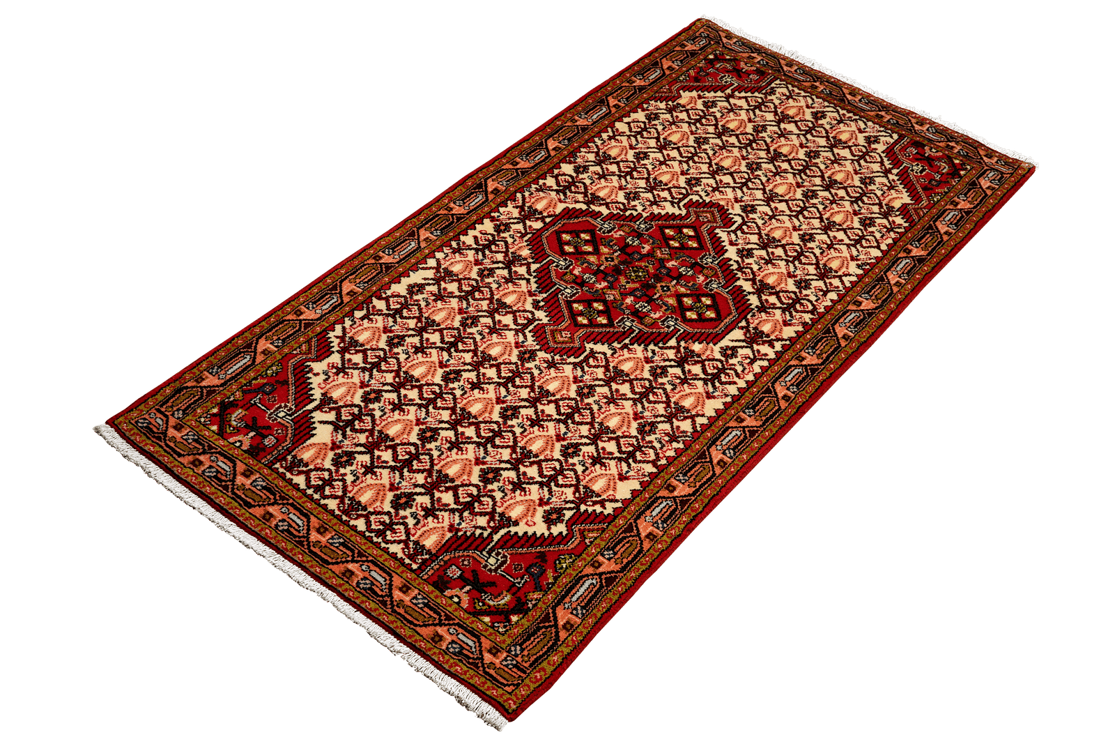 Assadabad — Hand-knotted, 80x195 cm, Beige, 100% Virgin Wool | View 5