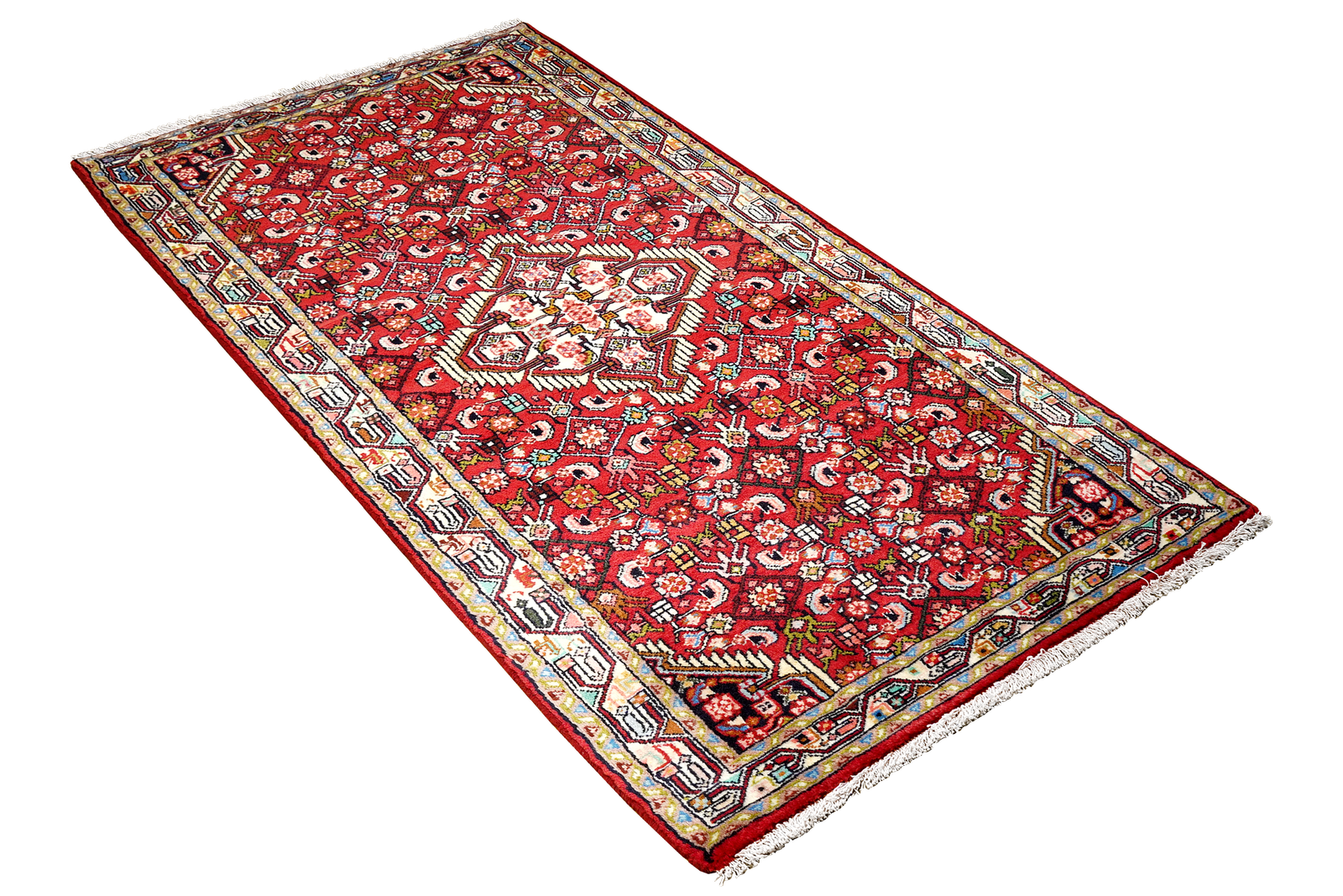 Assadabad — Hand-knotted, 79x204 cm, Red, 100% Virgin Wool | View 4