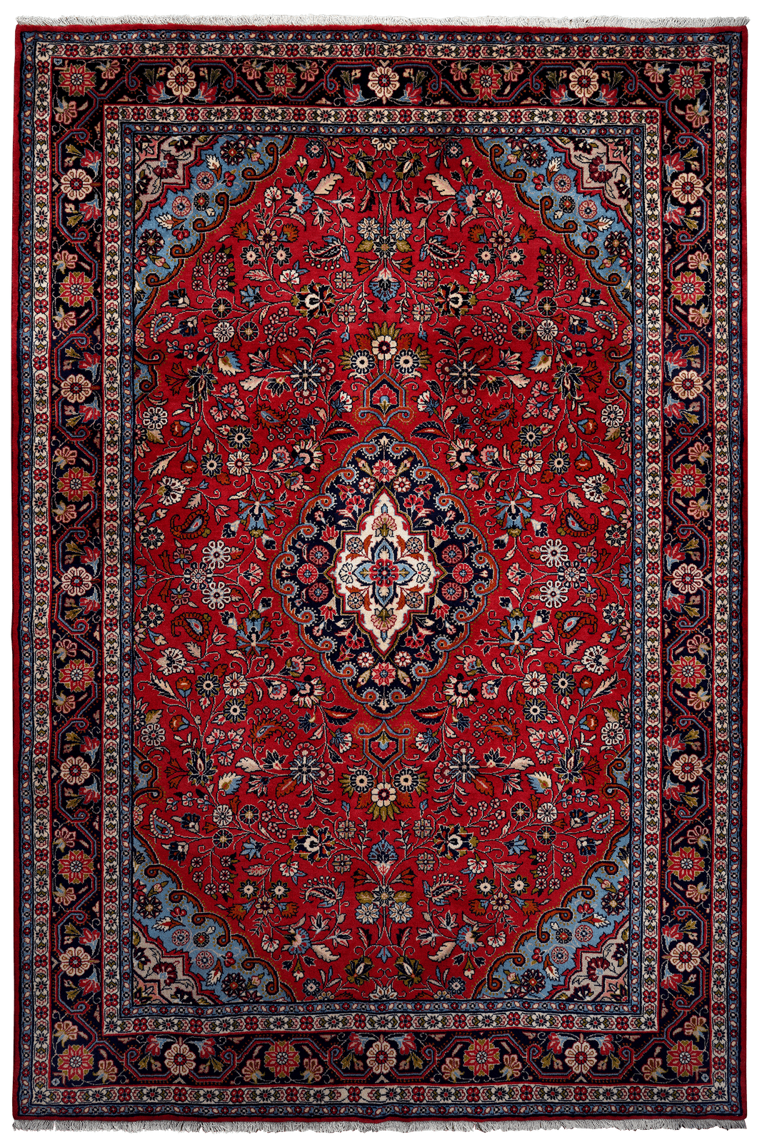 Mehreban — Hand-knotted, 208x310 cm, Red, 100% Virgin Wool | Main view